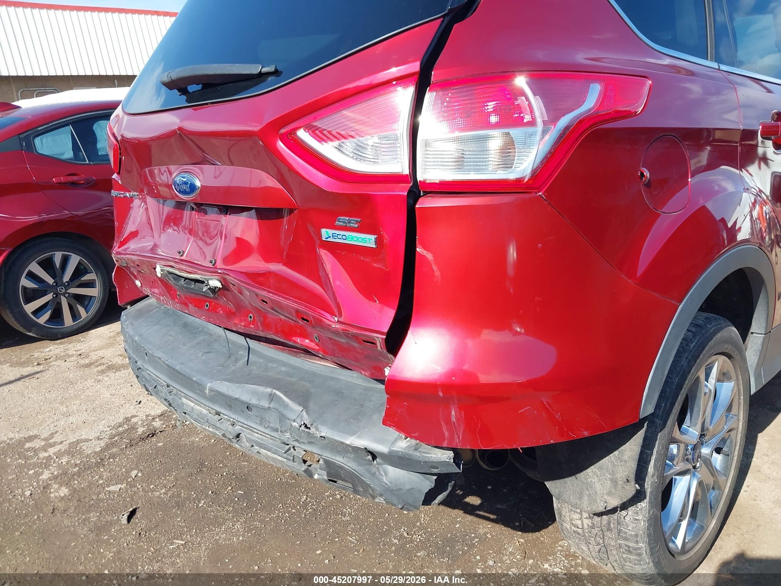 2015 Ford Escape Se Red vin: 1FMCU0GX4FUA40082