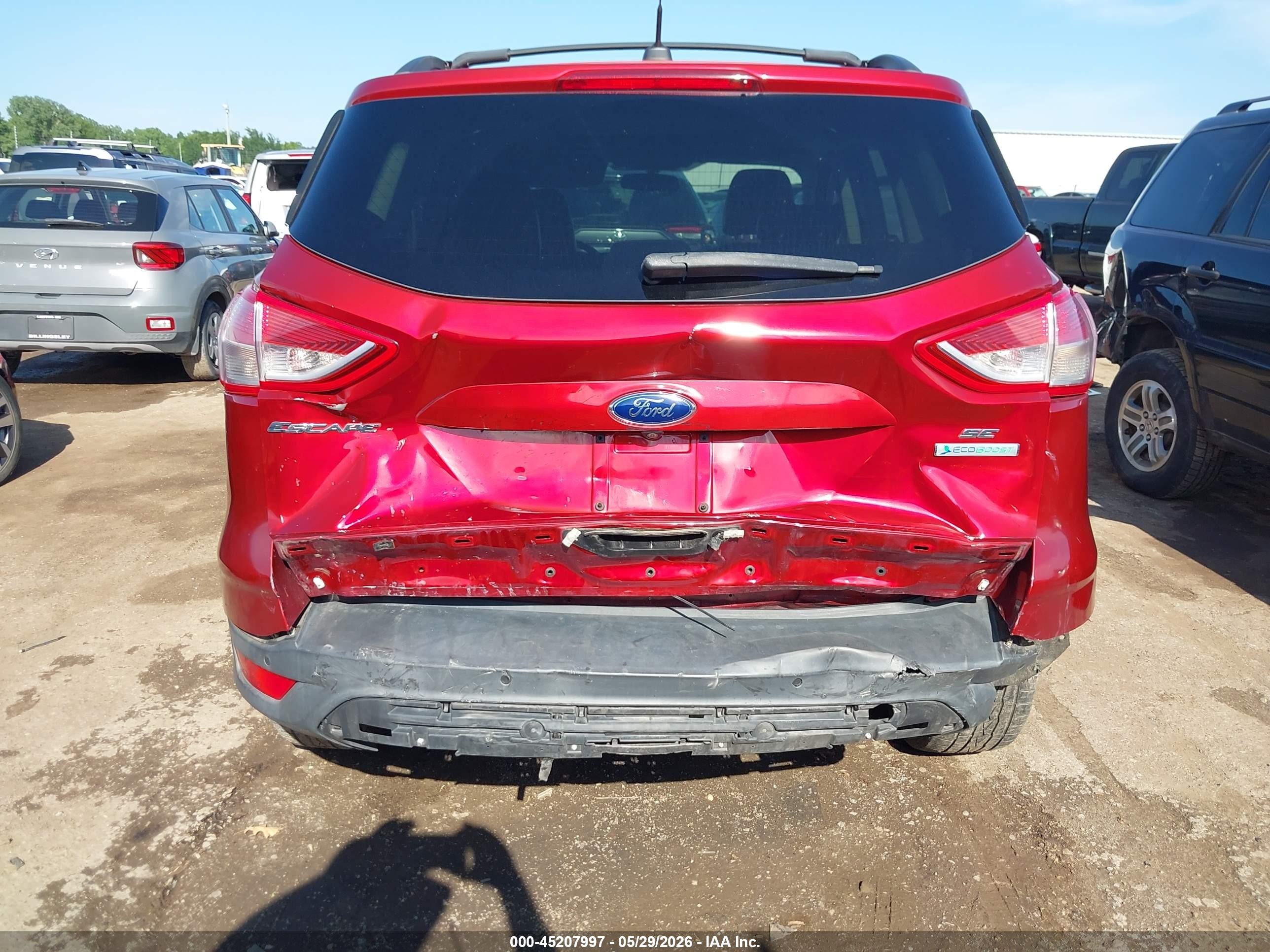 2015 Ford Escape Se Red vin: 1FMCU0GX4FUA40082