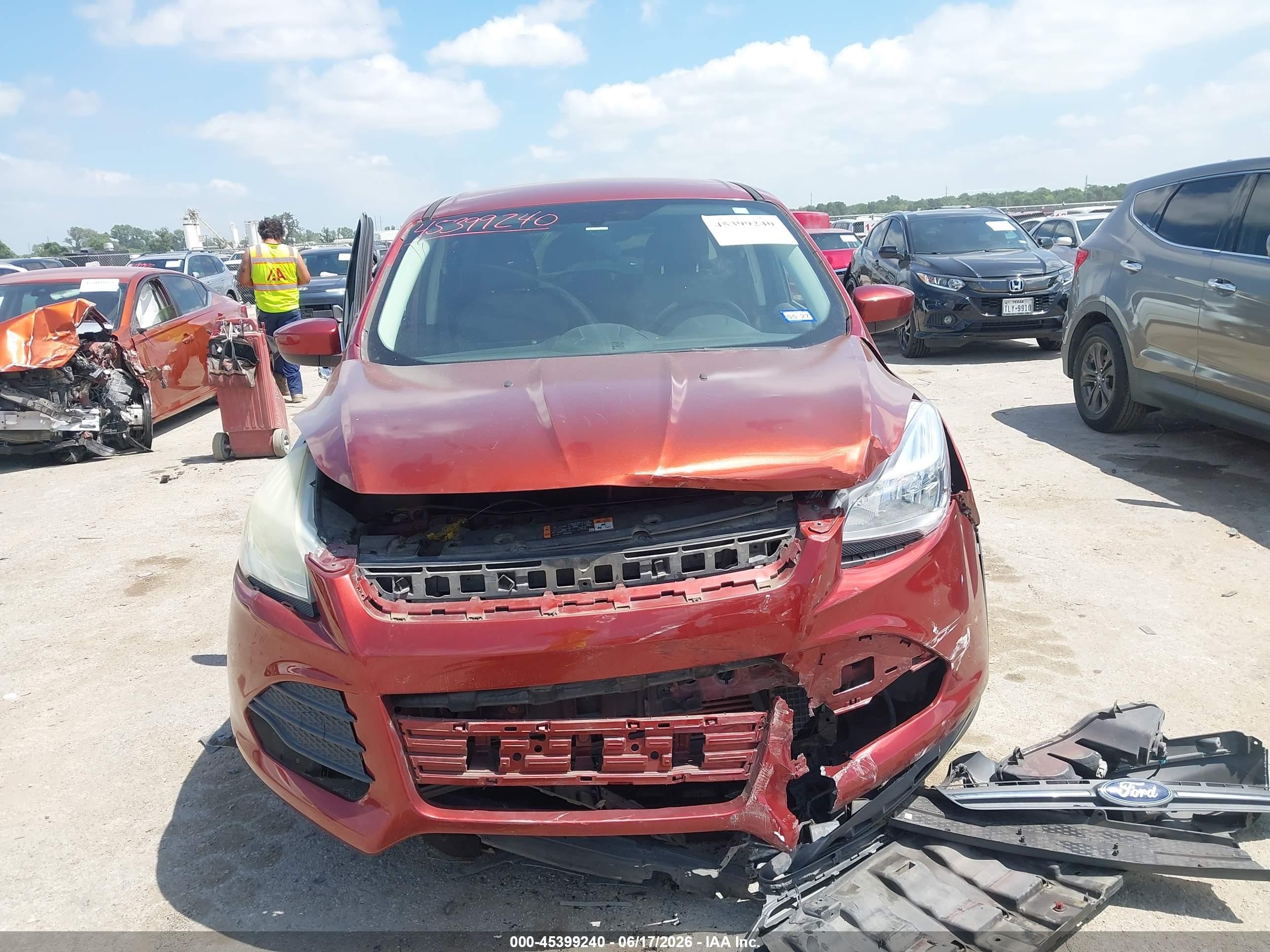 2015 Ford Escape Se Orange vin: 1FMCU0GX4FUA64060