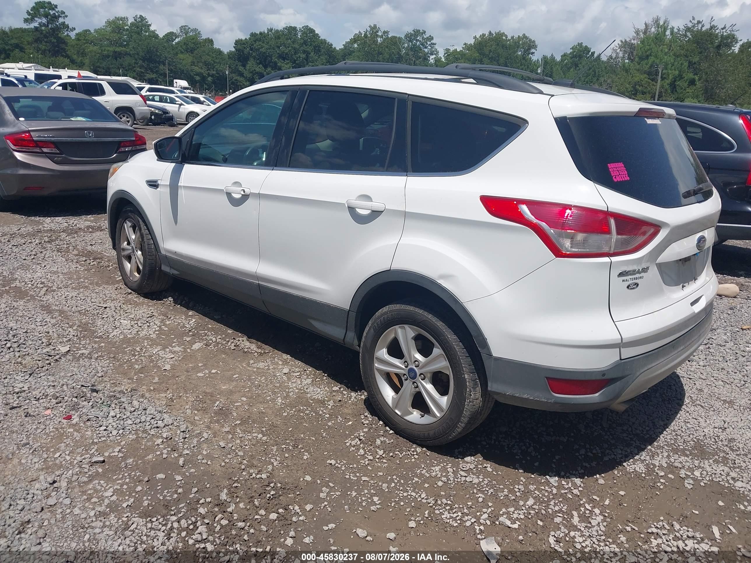 2015 Ford Escape Se White vin: 1FMCU0GX4FUB55653