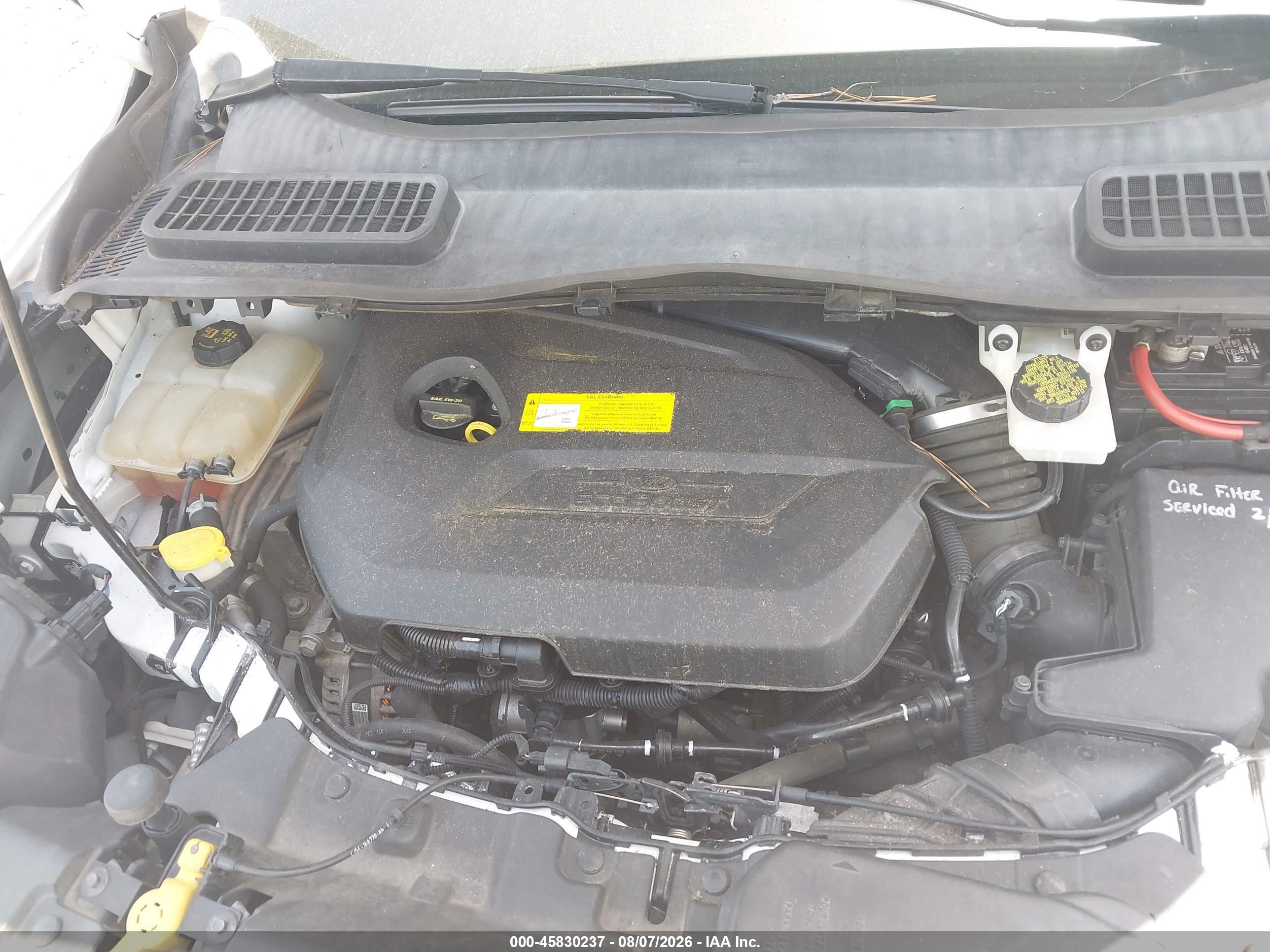2015 Ford Escape Se White vin: 1FMCU0GX4FUB55653