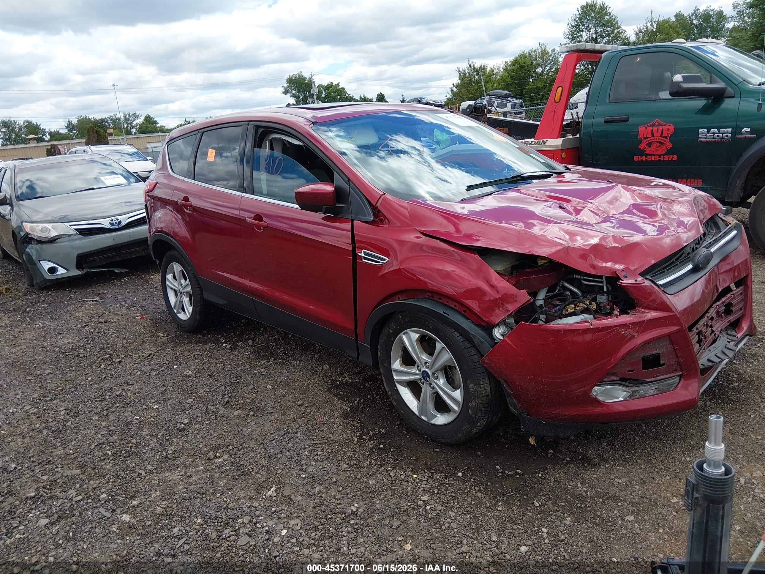 2015 Ford Escape Se Red vin: 1FMCU0GX4FUC34210