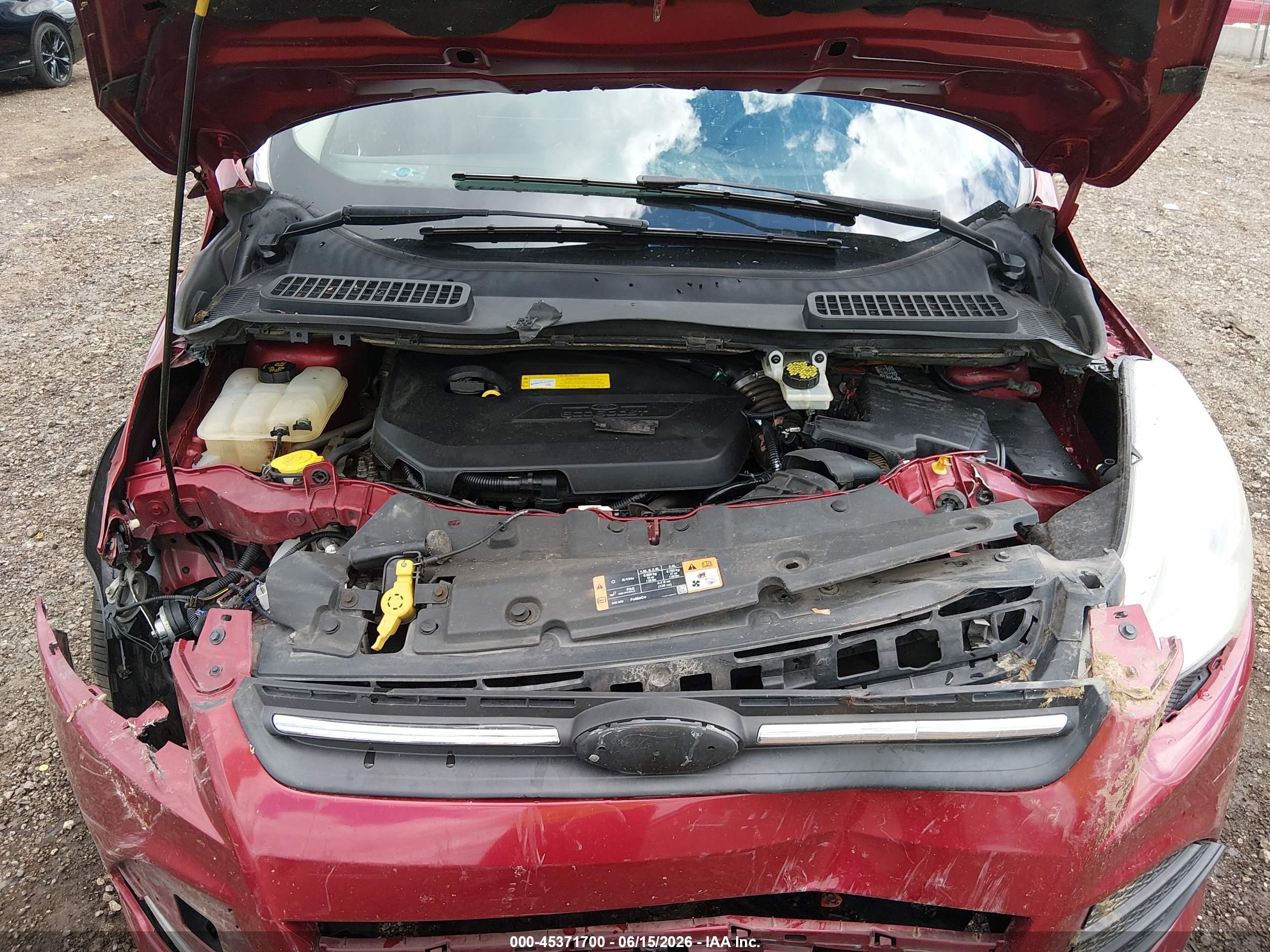 2015 Ford Escape Se Red vin: 1FMCU0GX4FUC34210