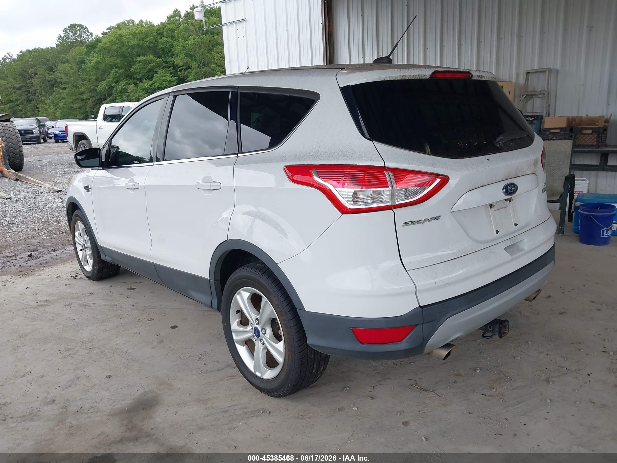 2015 Ford Escape Se White vin: 1FMCU0GX4FUC85528