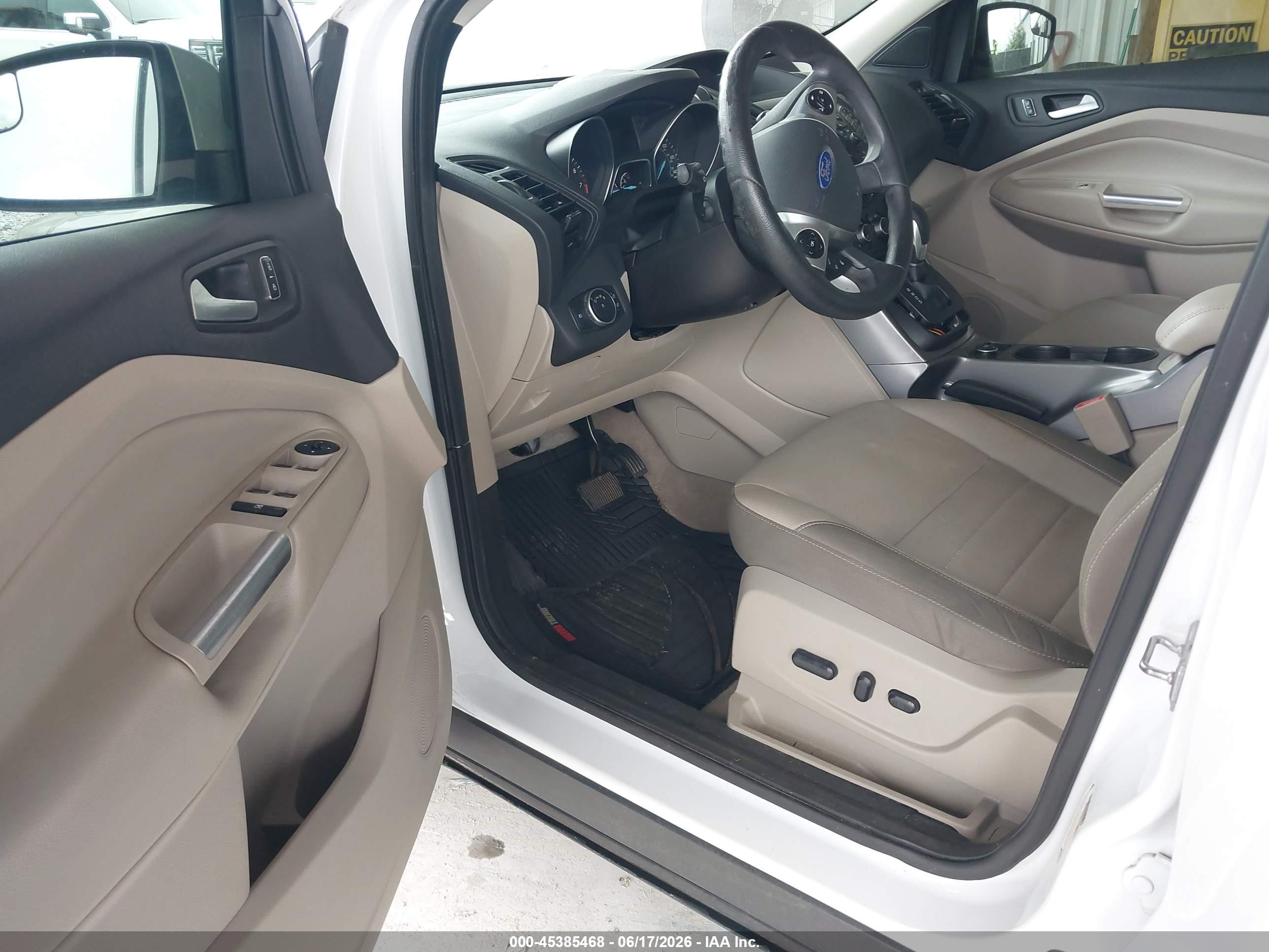 2015 Ford Escape Se White vin: 1FMCU0GX4FUC85528