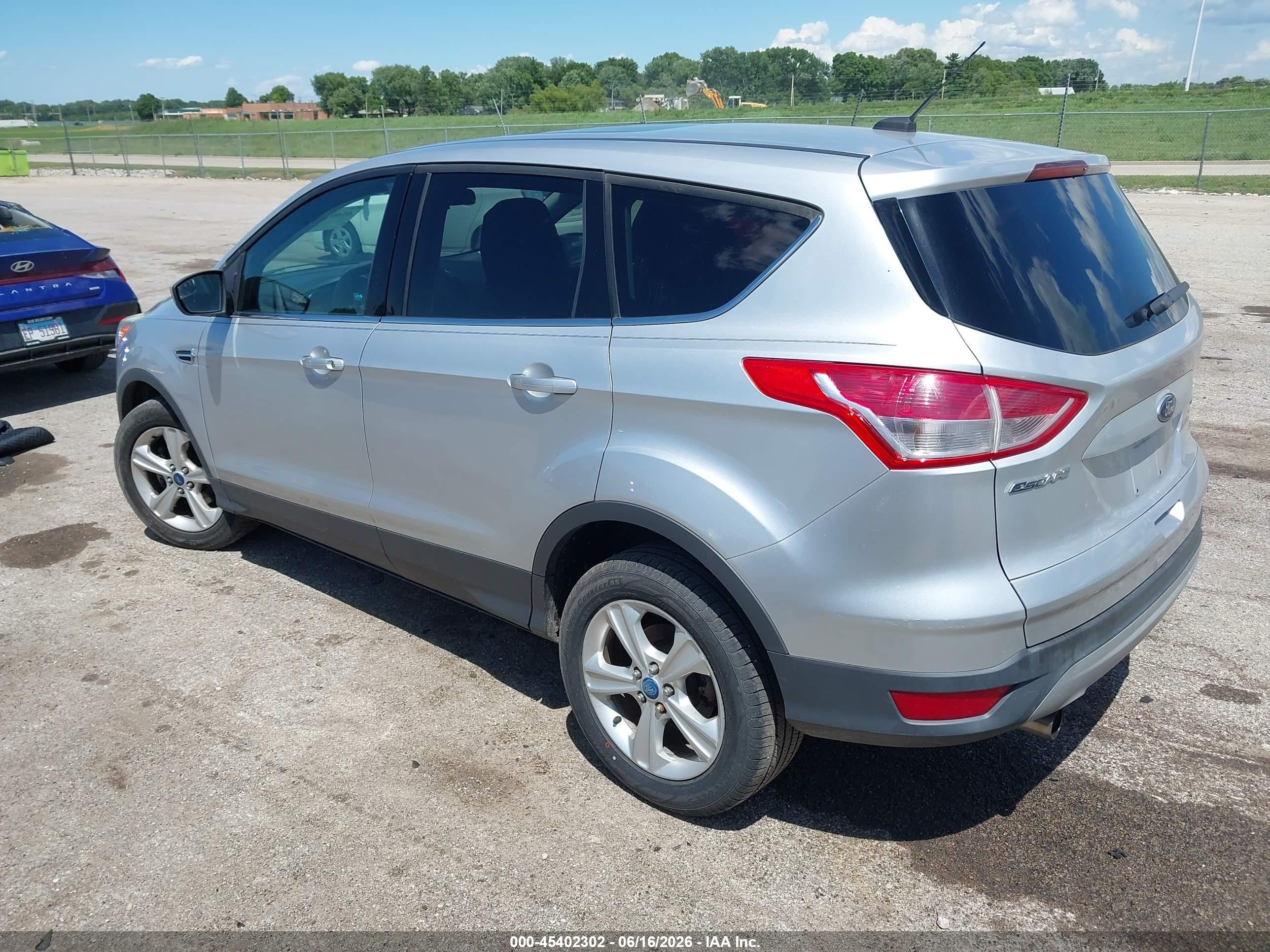 2013 Ford Escape Se Silver vin: 1FMCU0GX5DUA47913