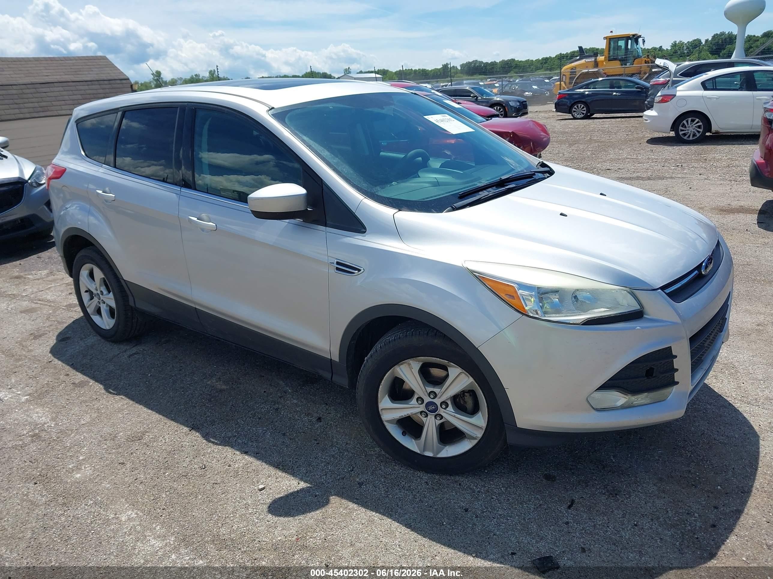 2013 Ford Escape Se Silver vin: 1FMCU0GX5DUA47913