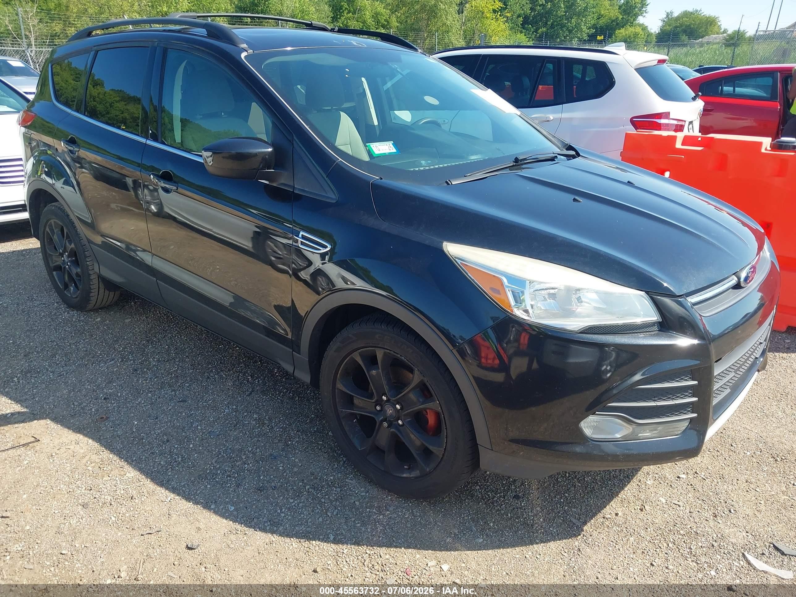 2013 Ford Escape Se Black vin: 1FMCU0GX5DUA52139