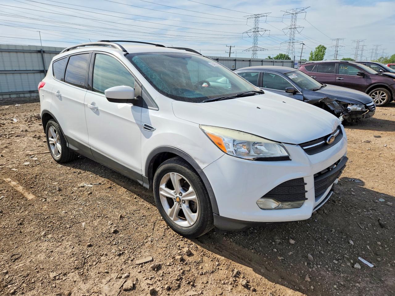 2013 Ford Escape Se White vin: 1FMCU0GX5DUA74299