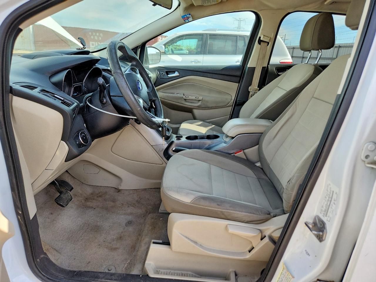 2013 Ford Escape Se White vin: 1FMCU0GX5DUA74299