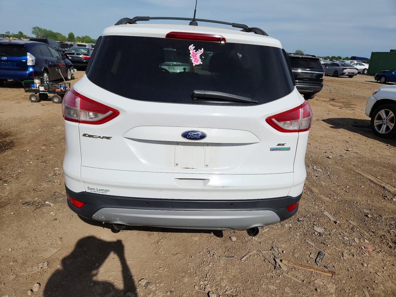 2013 Ford Escape Se White vin: 1FMCU0GX5DUA74299