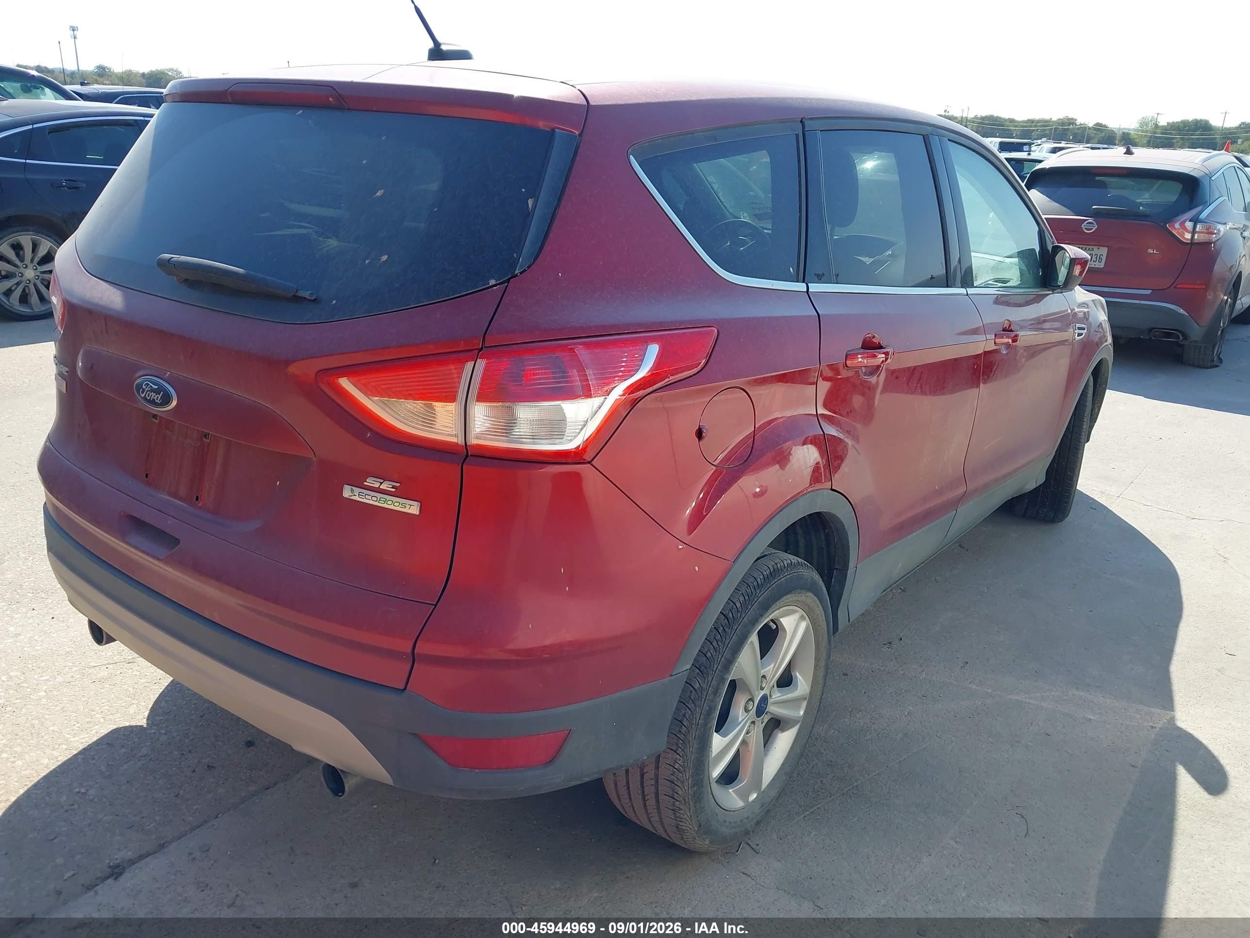 2013 Ford Escape Se Red vin: 1FMCU0GX5DUB46120