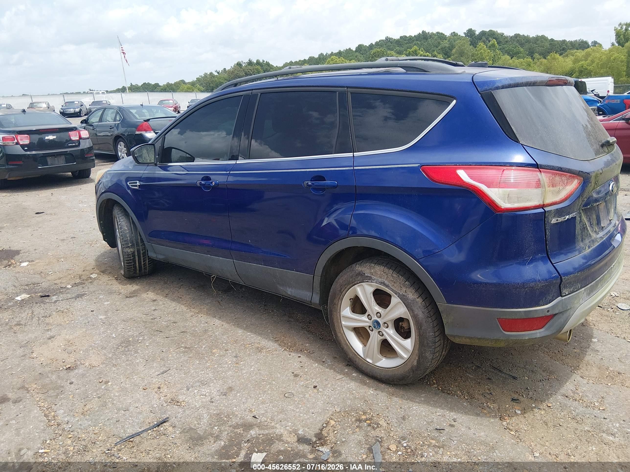 2013 Ford Escape Se Синий vin: 1FMCU0GX5DUB47221