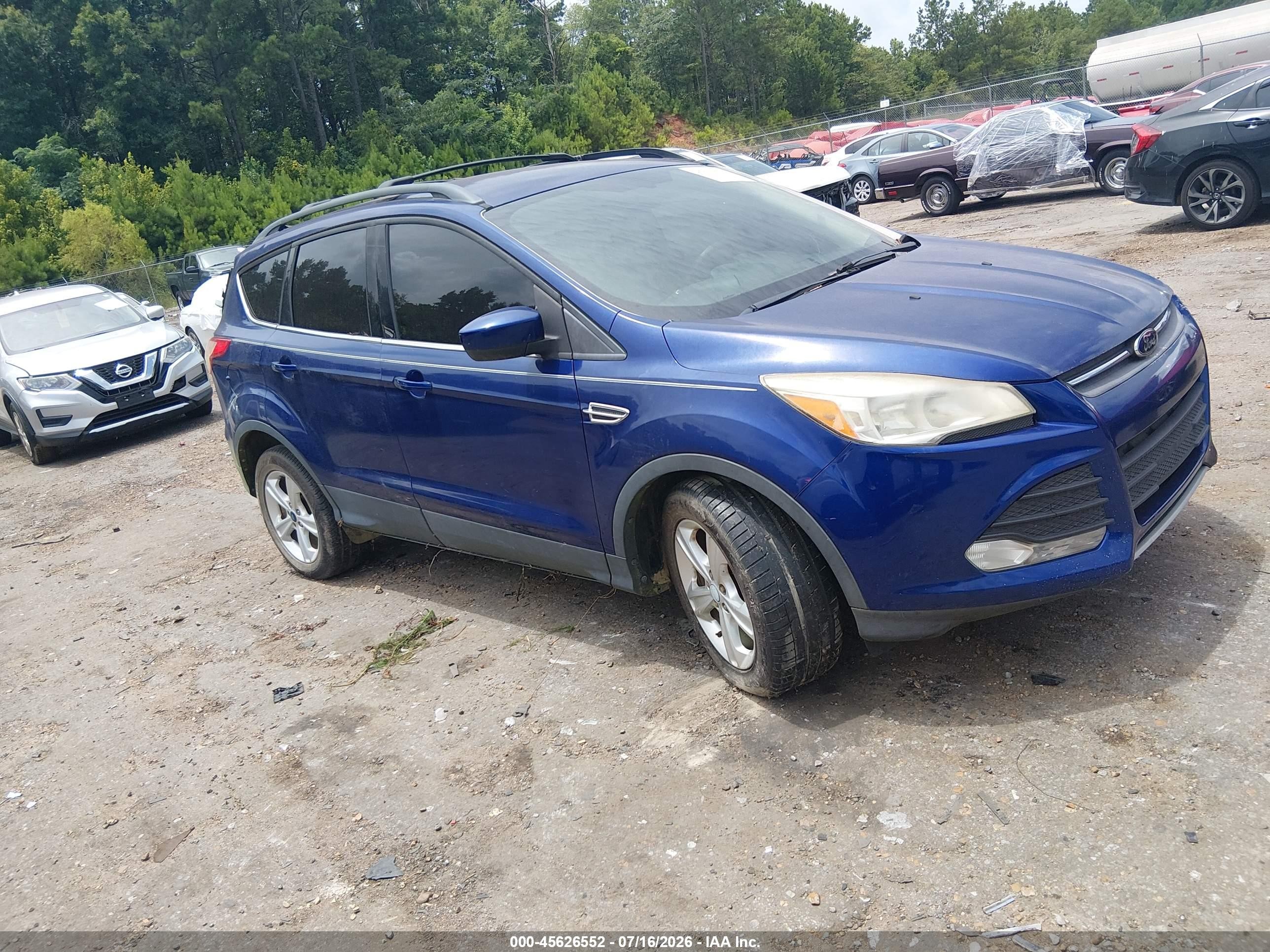 2013 Ford Escape Se Blue vin: 1FMCU0GX5DUB47221
