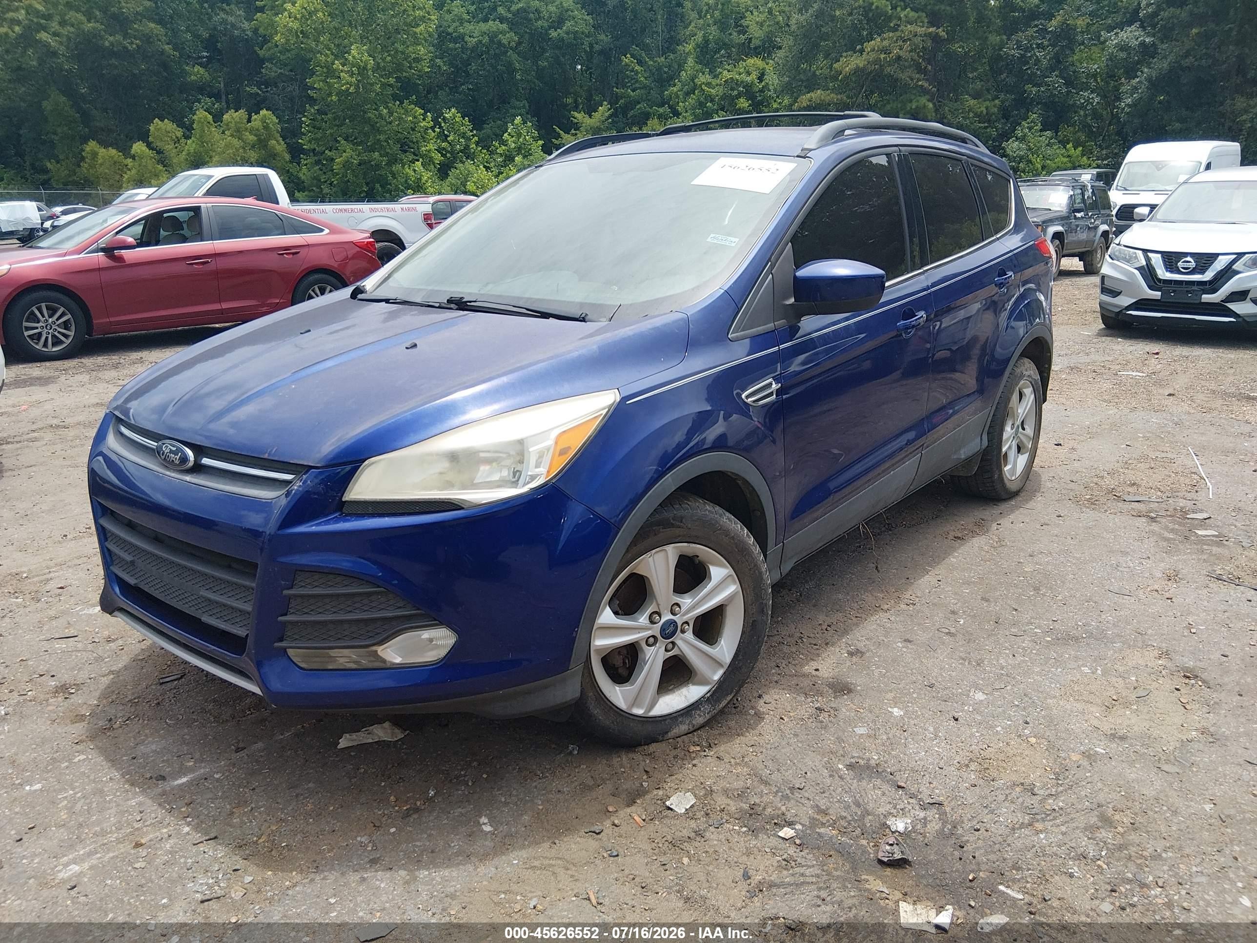 2013 Ford Escape Se Синий vin: 1FMCU0GX5DUB47221