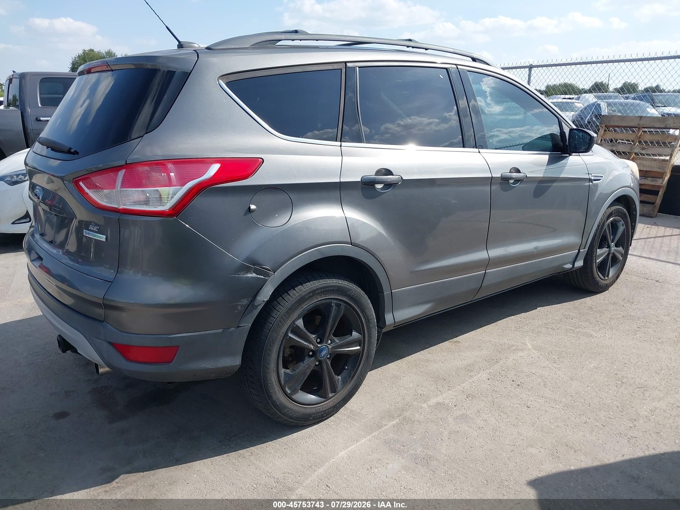 2013 Ford Escape Se Gray vin: 1FMCU0GX5DUB70630