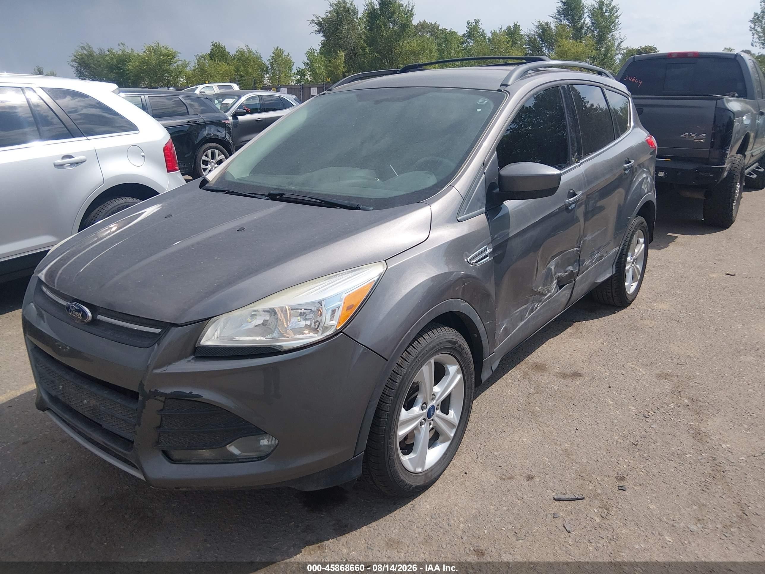 2013 Ford Escape Se Gray vin: 1FMCU0GX5DUC72414