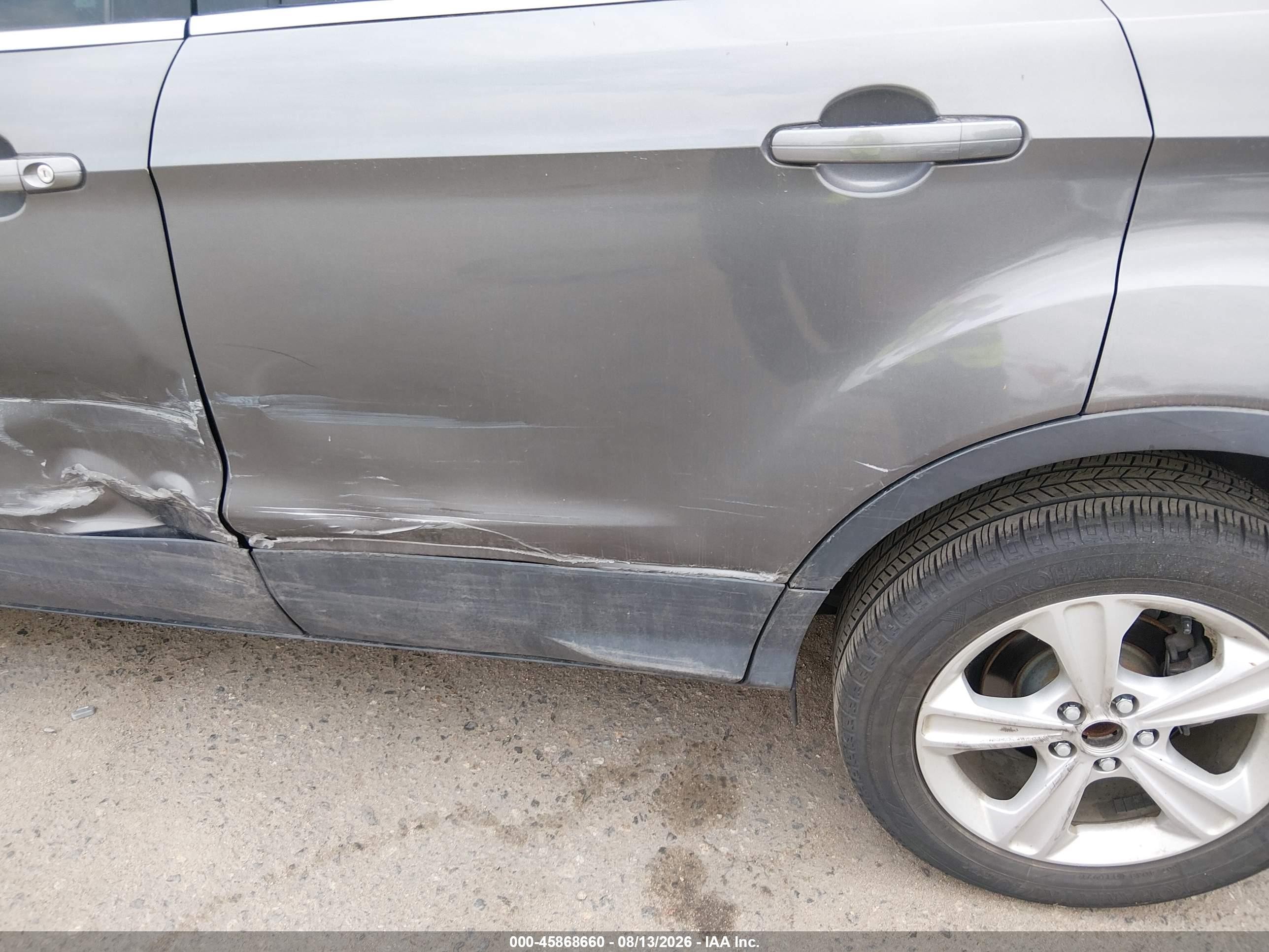 2013 Ford Escape Se Gray vin: 1FMCU0GX5DUC72414