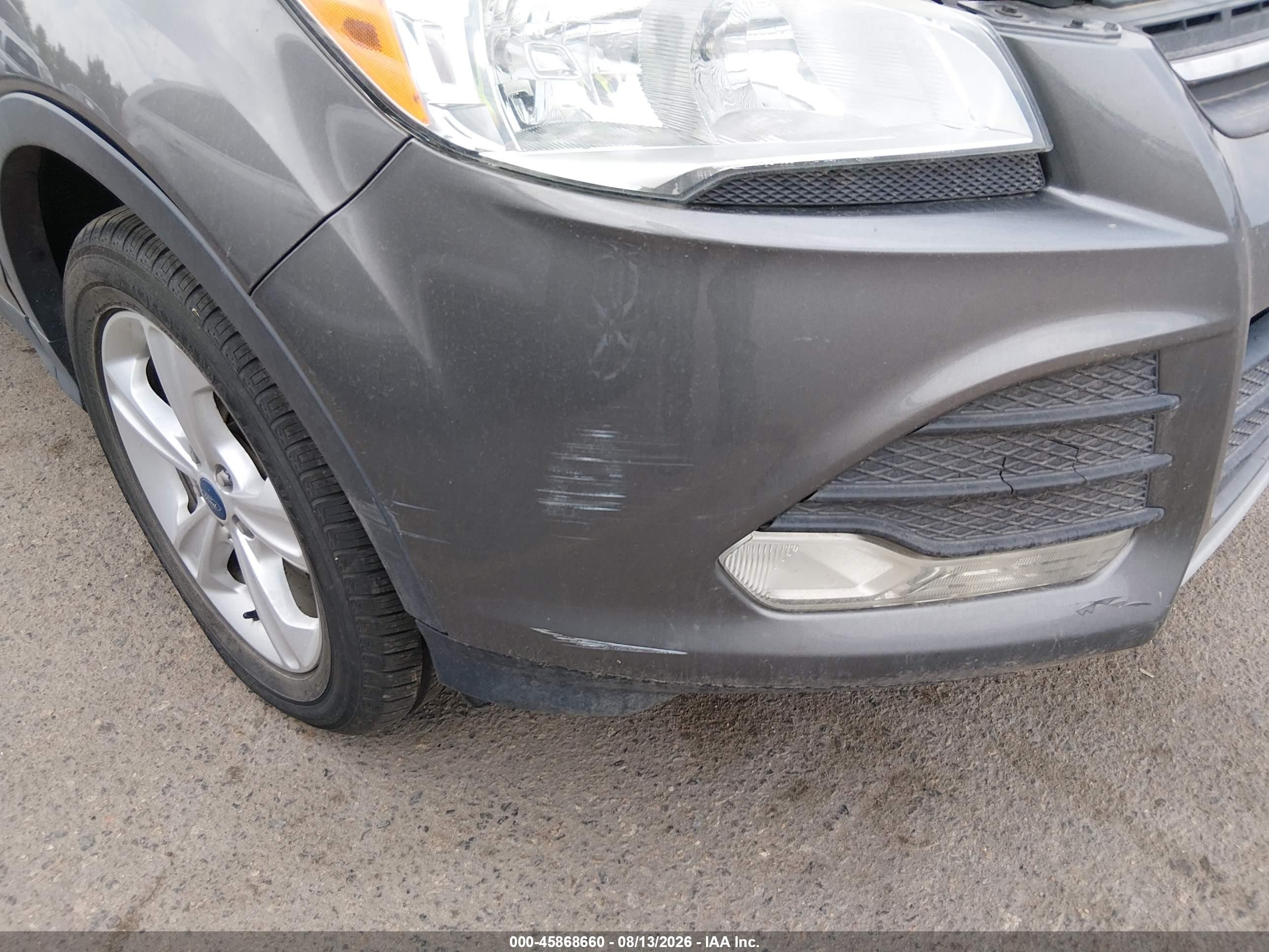 2013 Ford Escape Se Gray vin: 1FMCU0GX5DUC72414