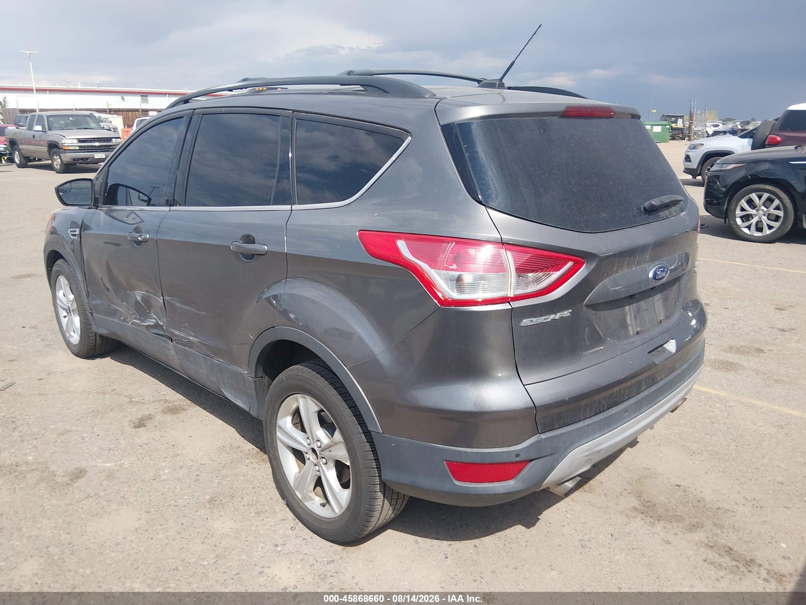 2013 Ford Escape Se Gray vin: 1FMCU0GX5DUC72414
