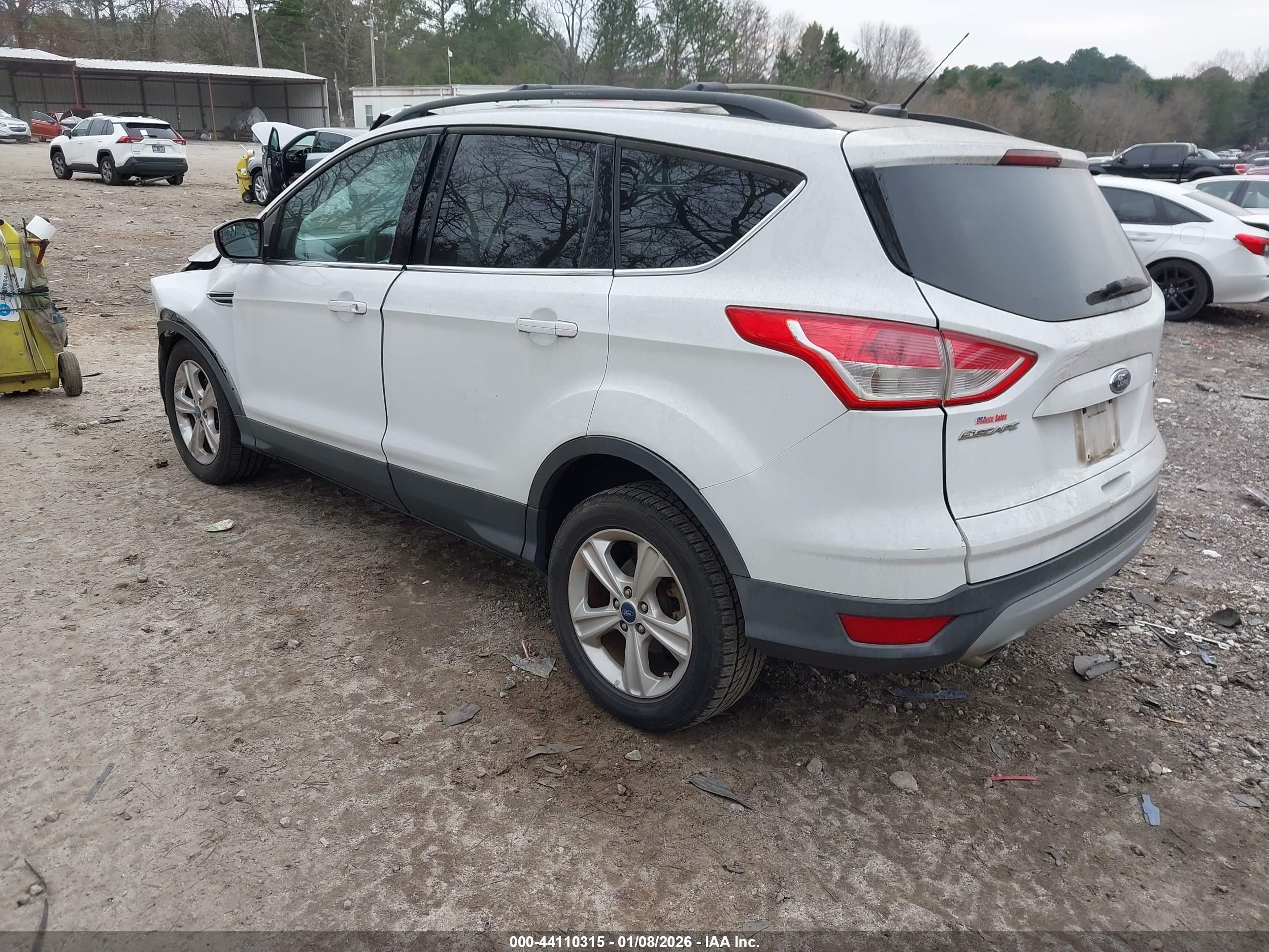 2013 Ford Escape Se White vin: 1FMCU0GX5DUC76110