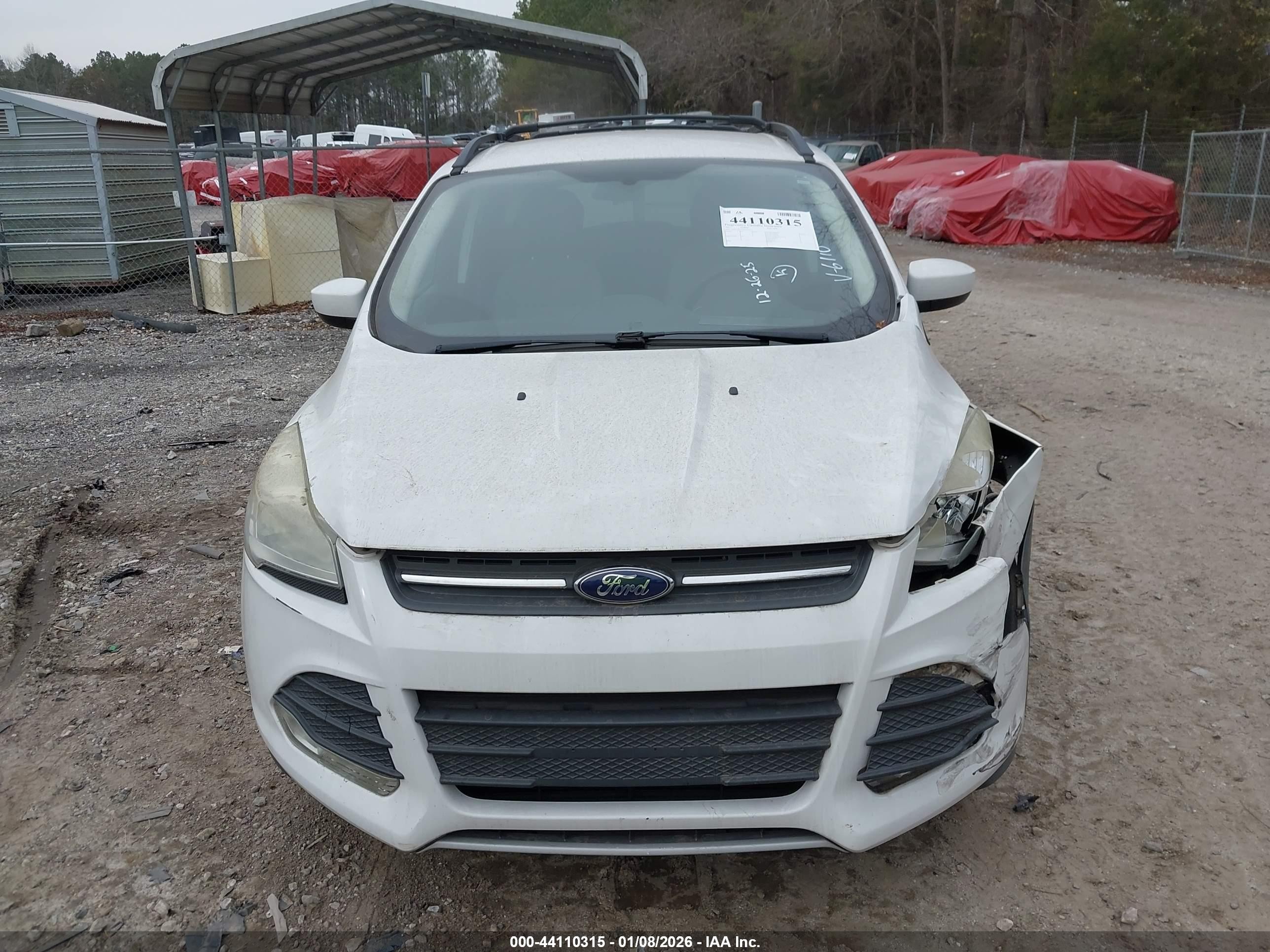 2013 Ford Escape Se White vin: 1FMCU0GX5DUC76110