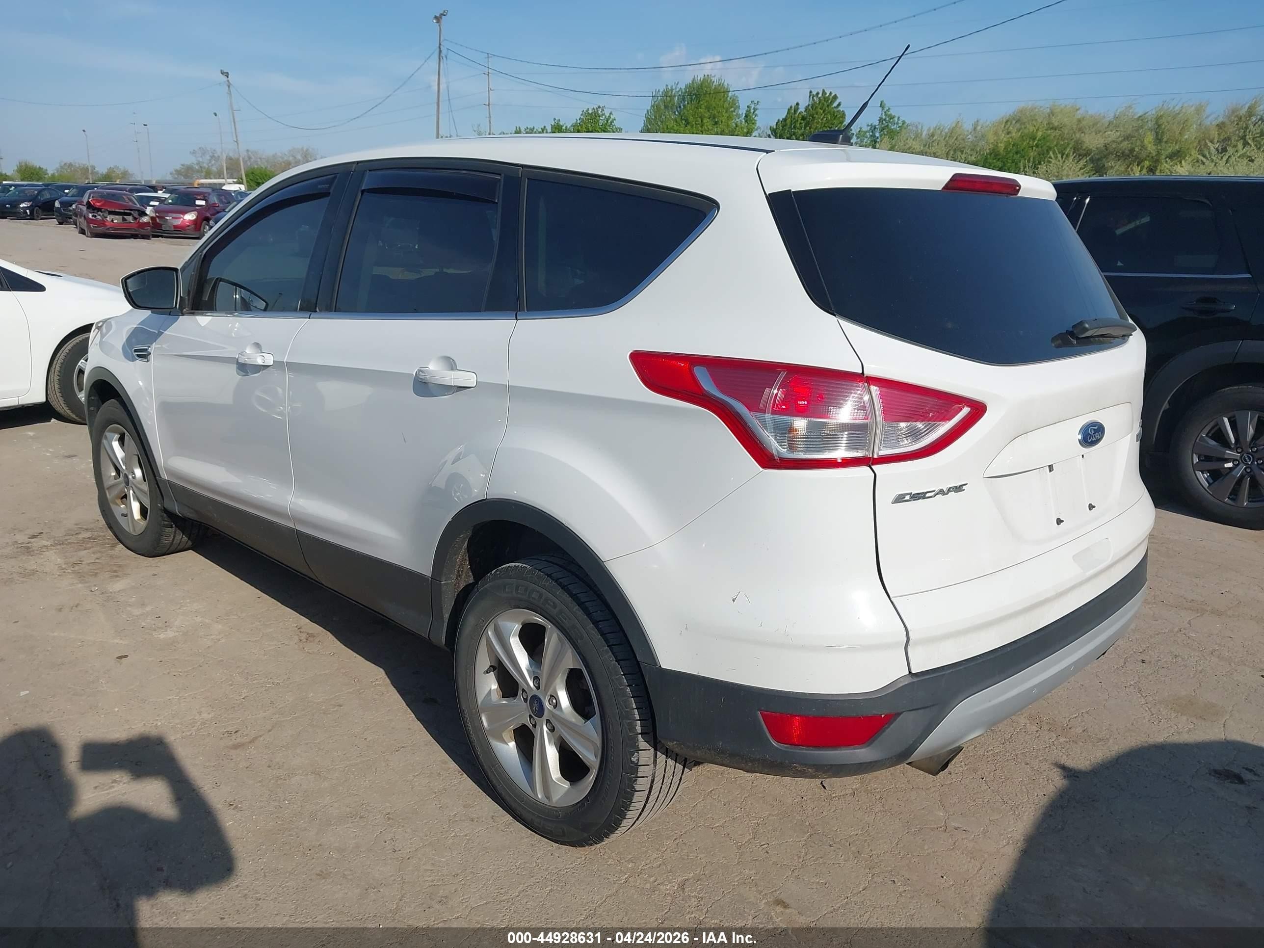 2013 Ford Escape Se White vin: 1FMCU0GX5DUD62937