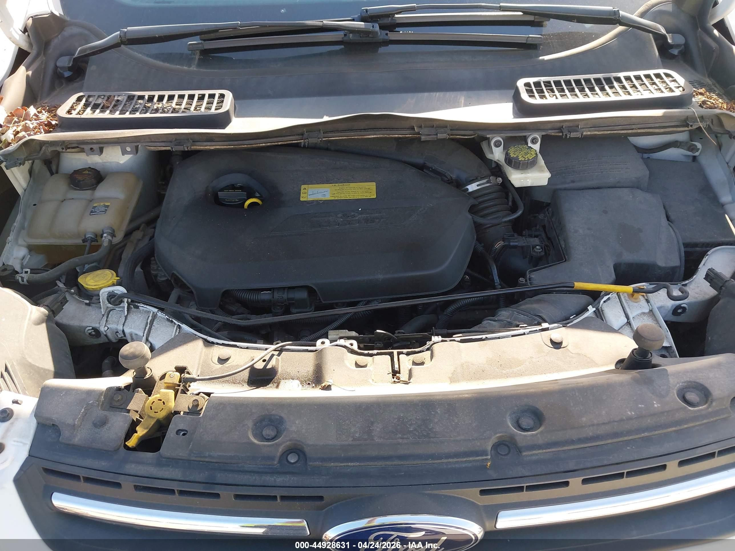 2013 Ford Escape Se White vin: 1FMCU0GX5DUD62937