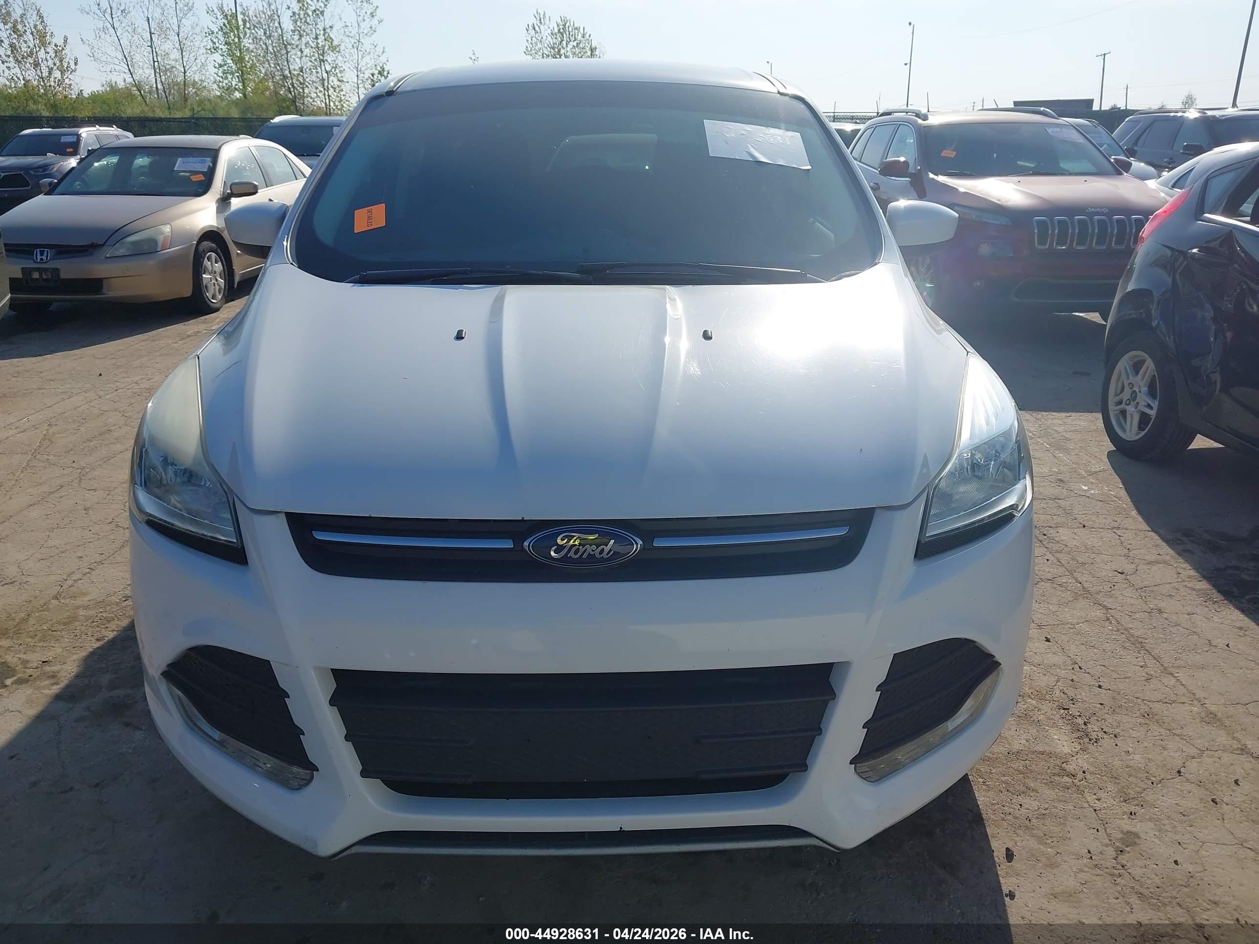 2013 Ford Escape Se White vin: 1FMCU0GX5DUD62937