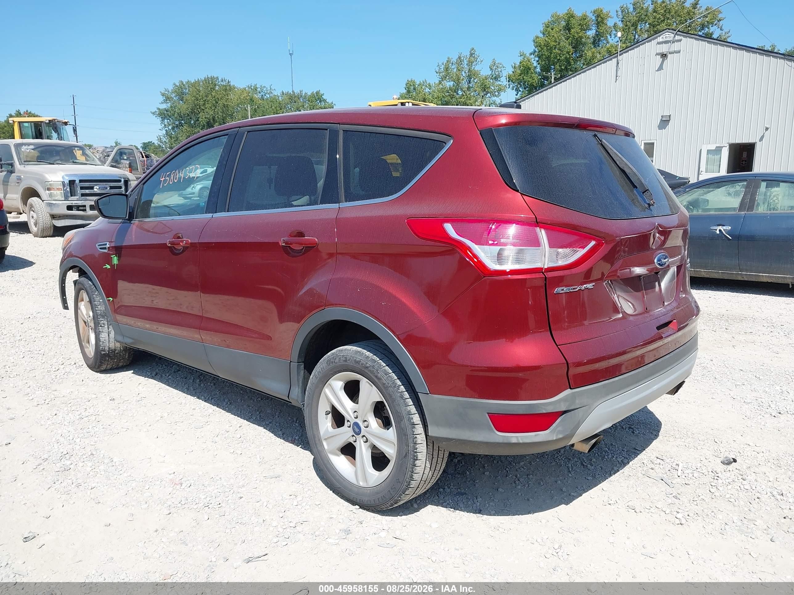 2014 Ford Escape Se Red vin: 1FMCU0GX5EUA37187