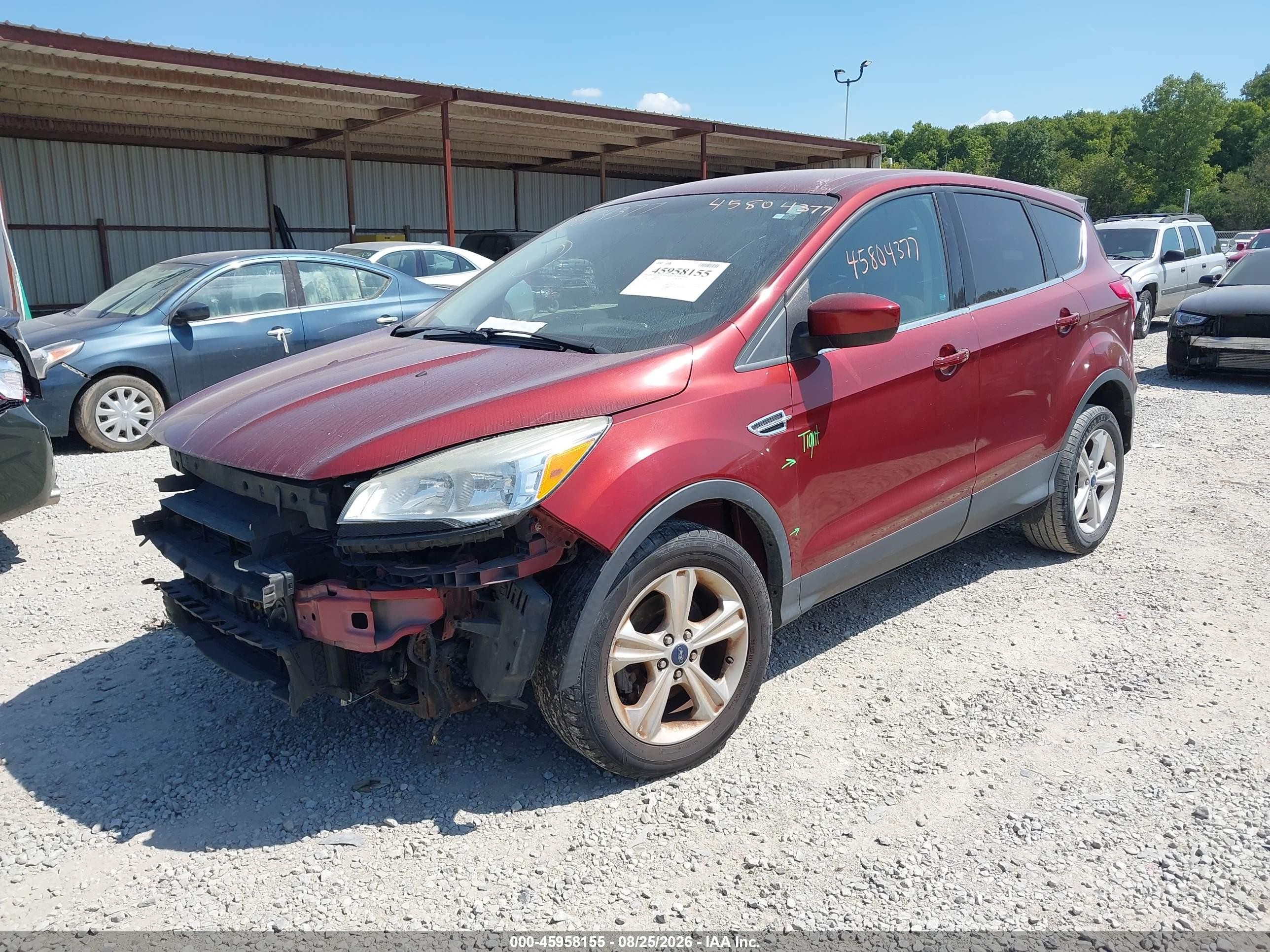 2014 Ford Escape Se Red vin: 1FMCU0GX5EUA37187