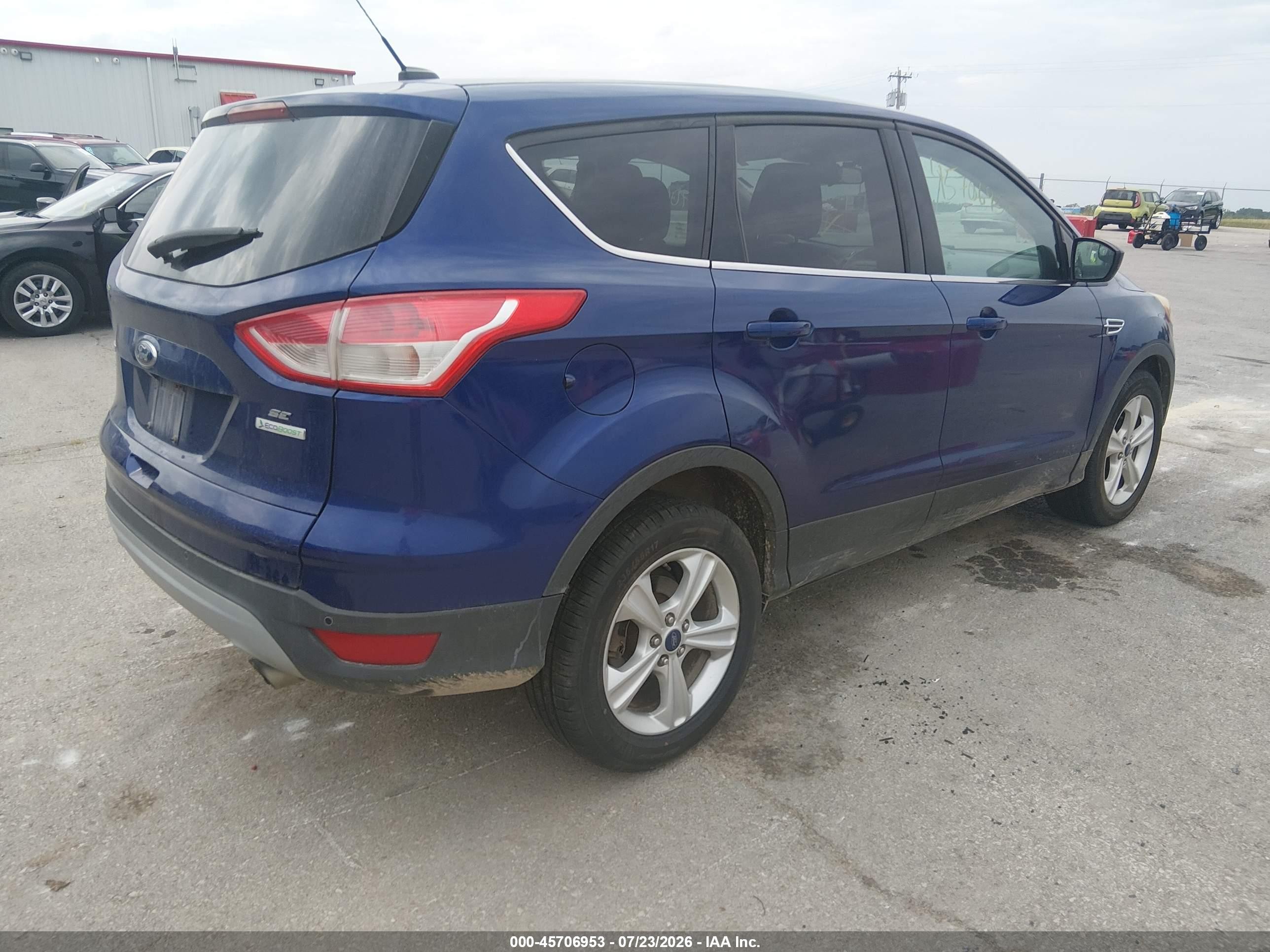 2014 Ford Escape Se Blue vin: 1FMCU0GX5EUA78970
