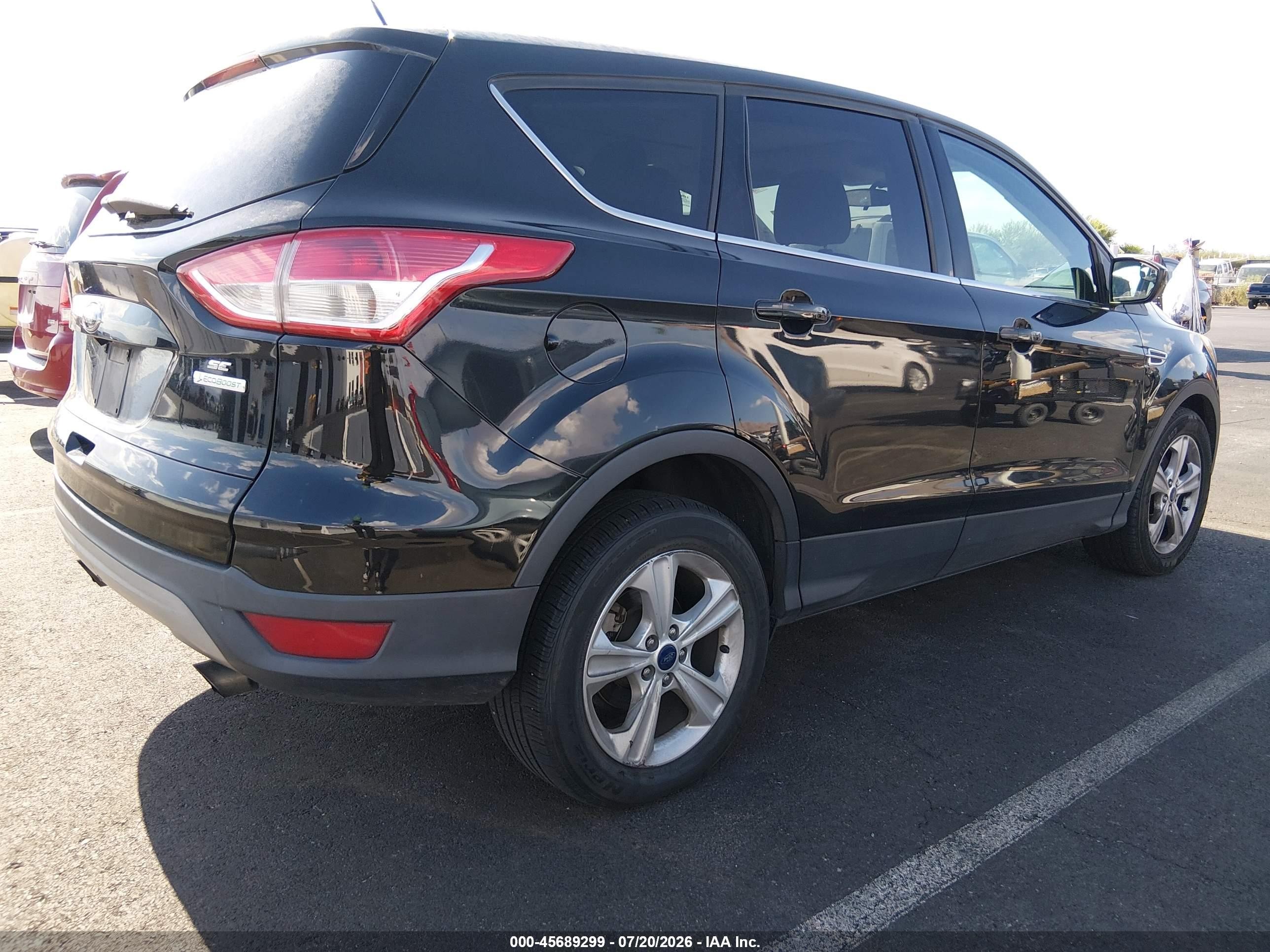 2014 Ford Escape Se Black vin: 1FMCU0GX5EUA94229