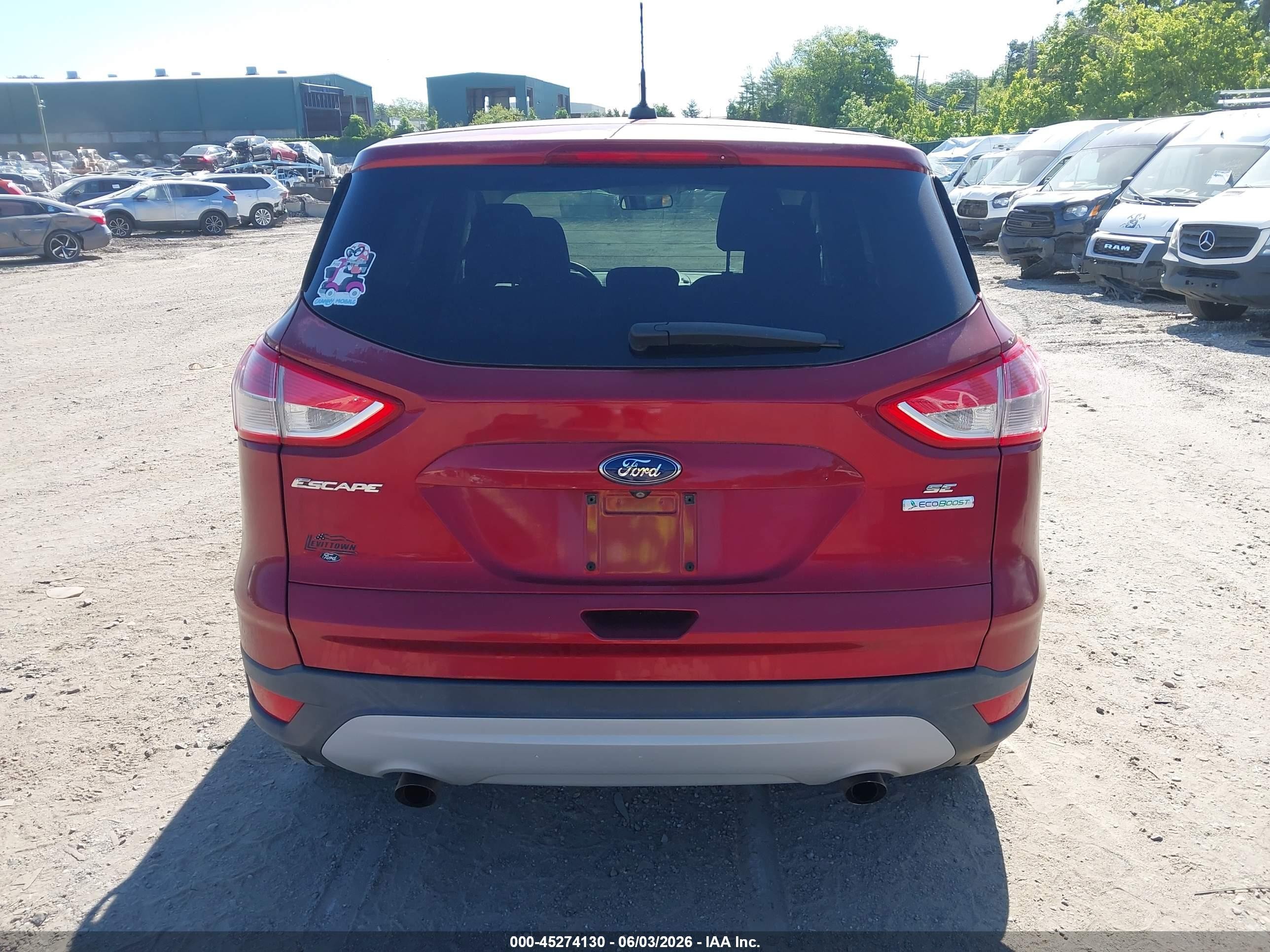 2014 Ford Escape Se Red vin: 1FMCU0GX5EUB20876