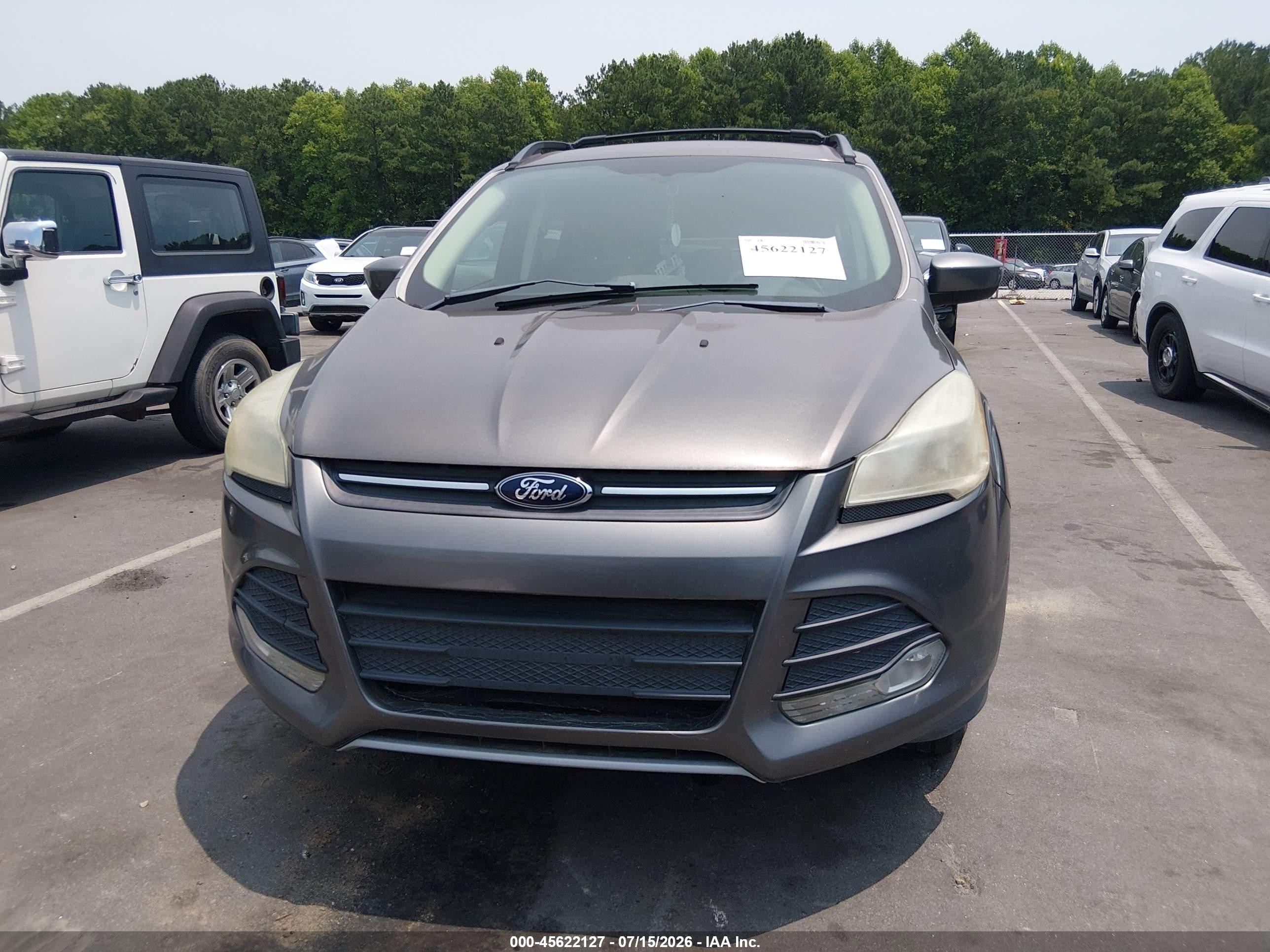 2014 Ford Escape Se Gray vin: 1FMCU0GX5EUB38620