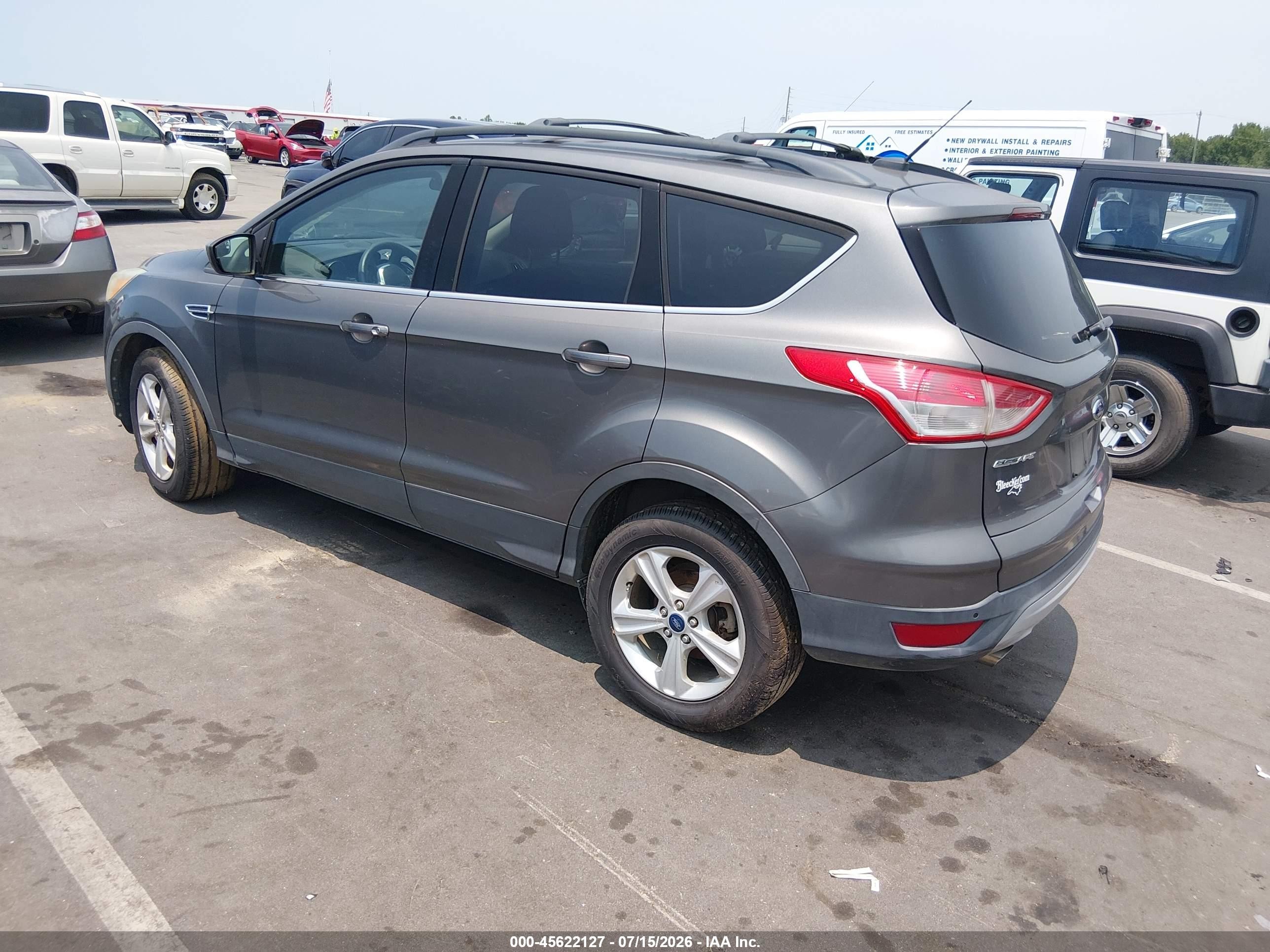 2014 Ford Escape Se Gray vin: 1FMCU0GX5EUB38620