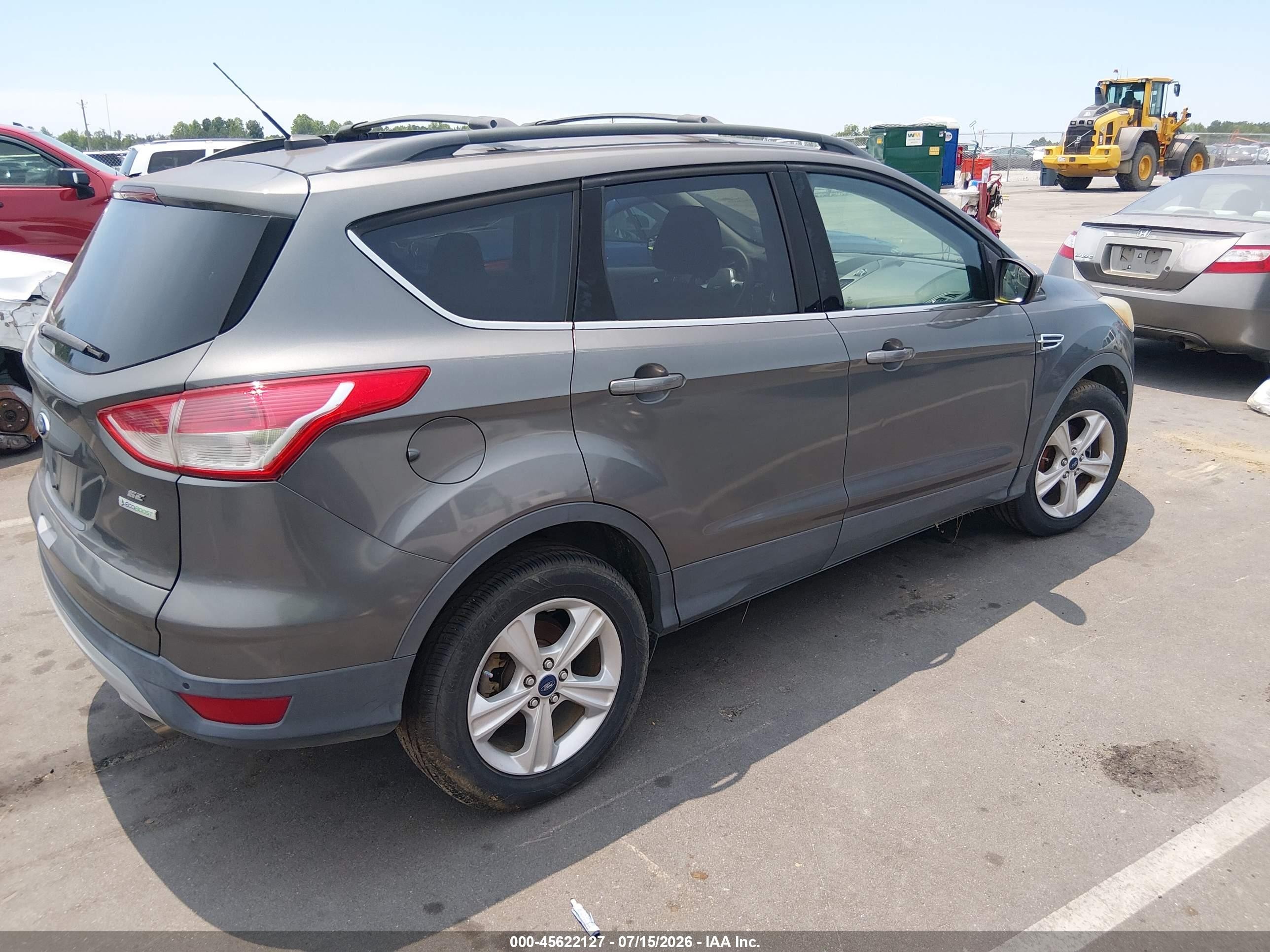 2014 Ford Escape Se Gray vin: 1FMCU0GX5EUB38620