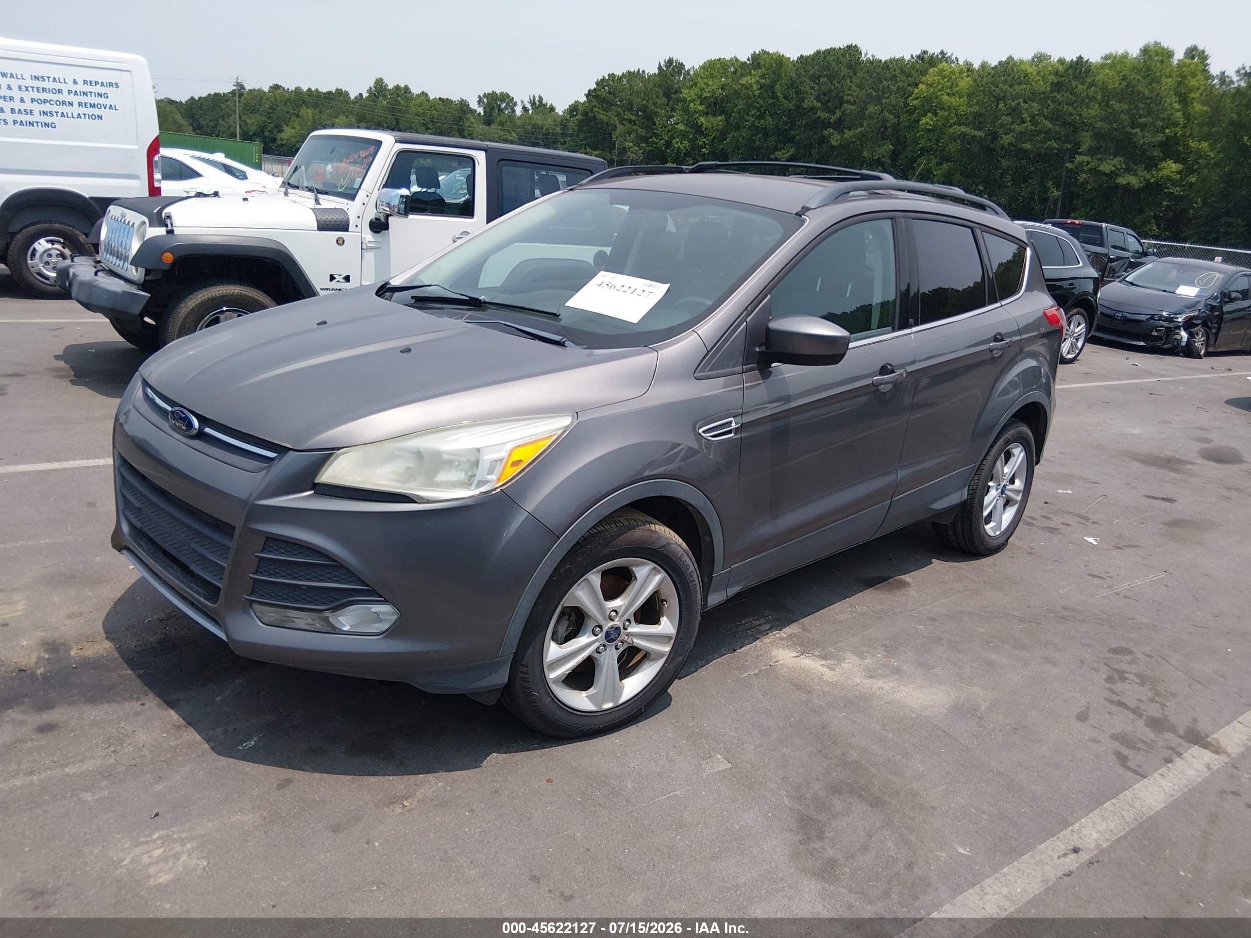 2014 Ford Escape Se Gray vin: 1FMCU0GX5EUB38620