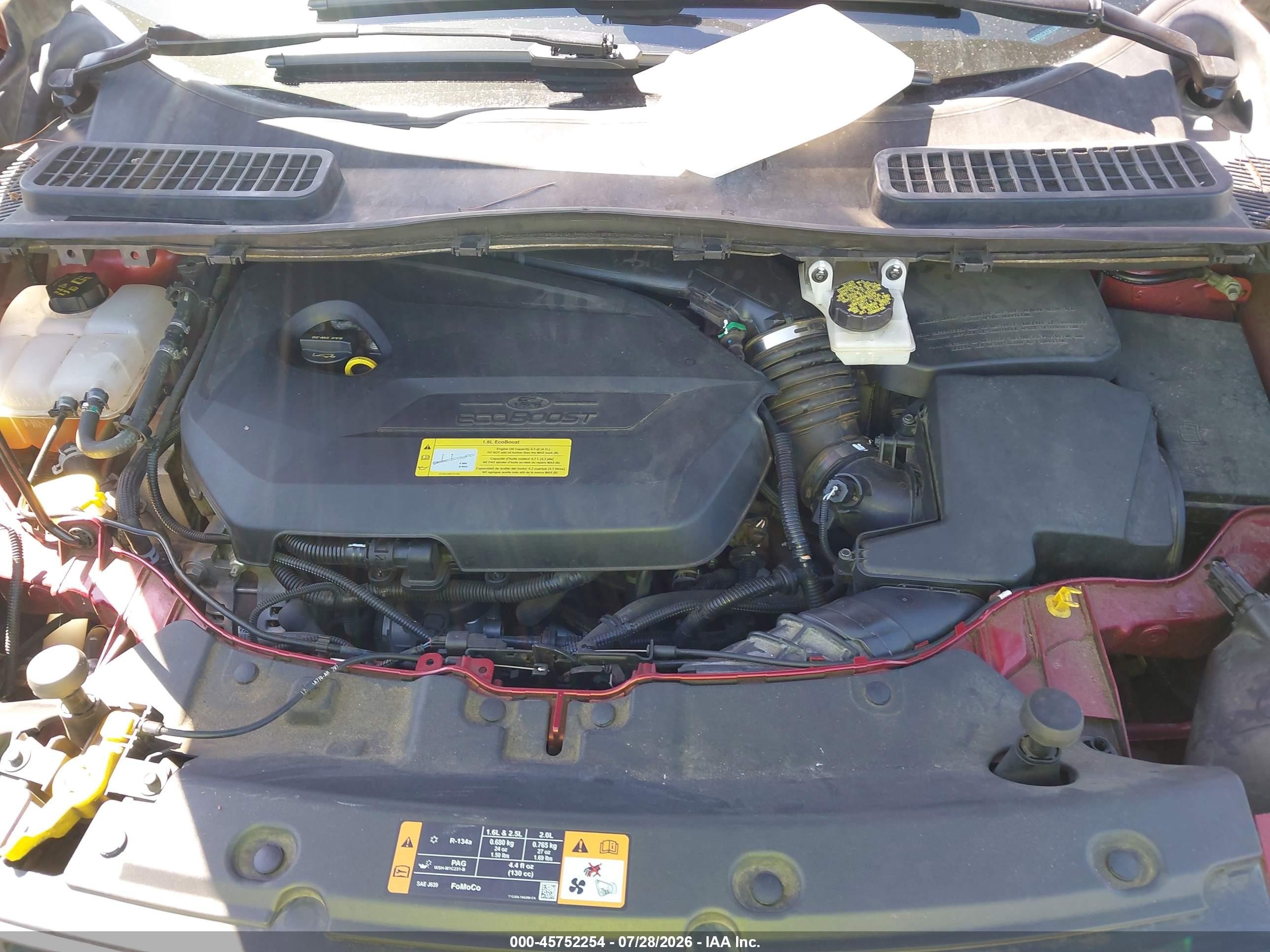 2014 Ford Escape Se Red vin: 1FMCU0GX5EUB47978