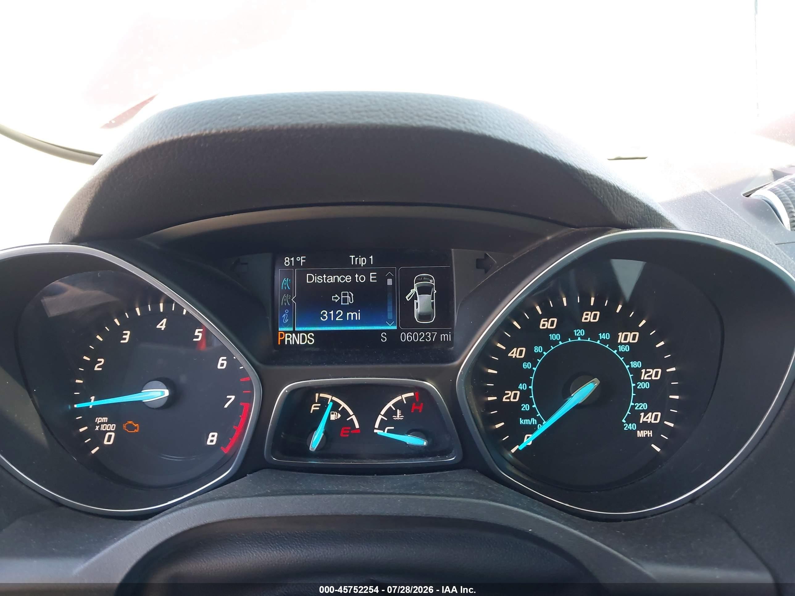 2014 Ford Escape Se Red vin: 1FMCU0GX5EUB47978