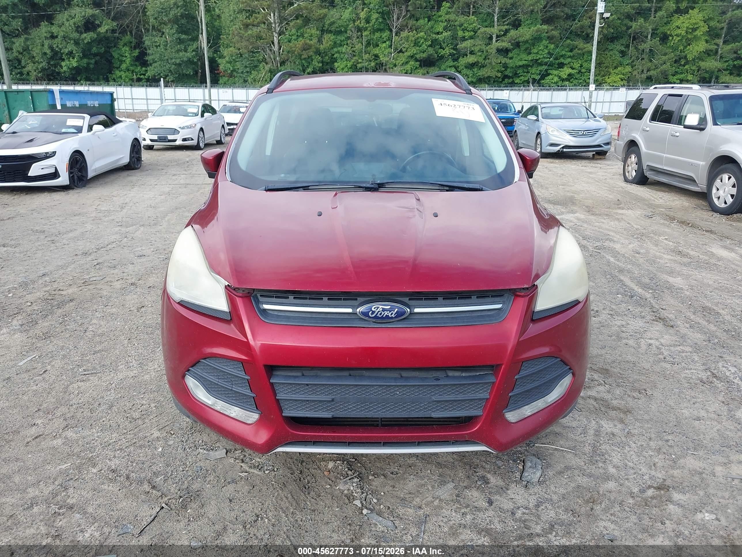 2014 Ford Escape Se Red vin: 1FMCU0GX5EUB55837