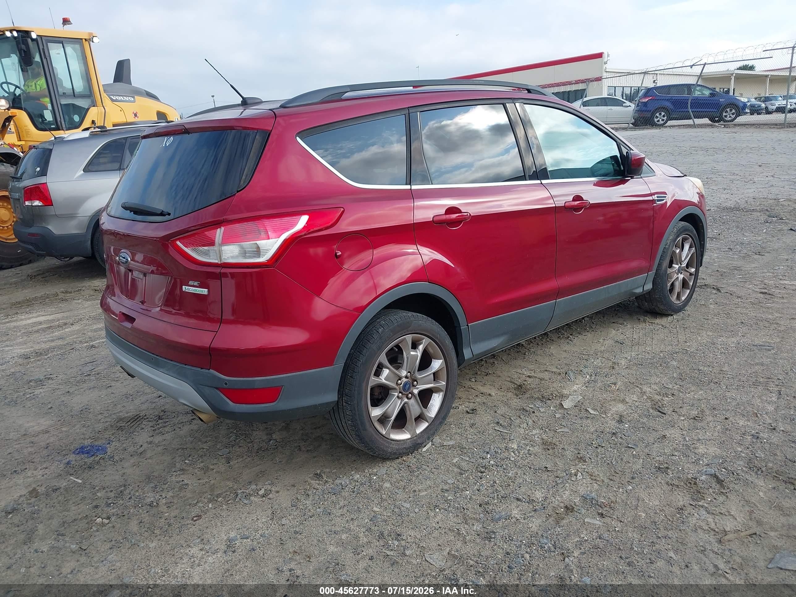 2014 Ford Escape Se Red vin: 1FMCU0GX5EUB55837