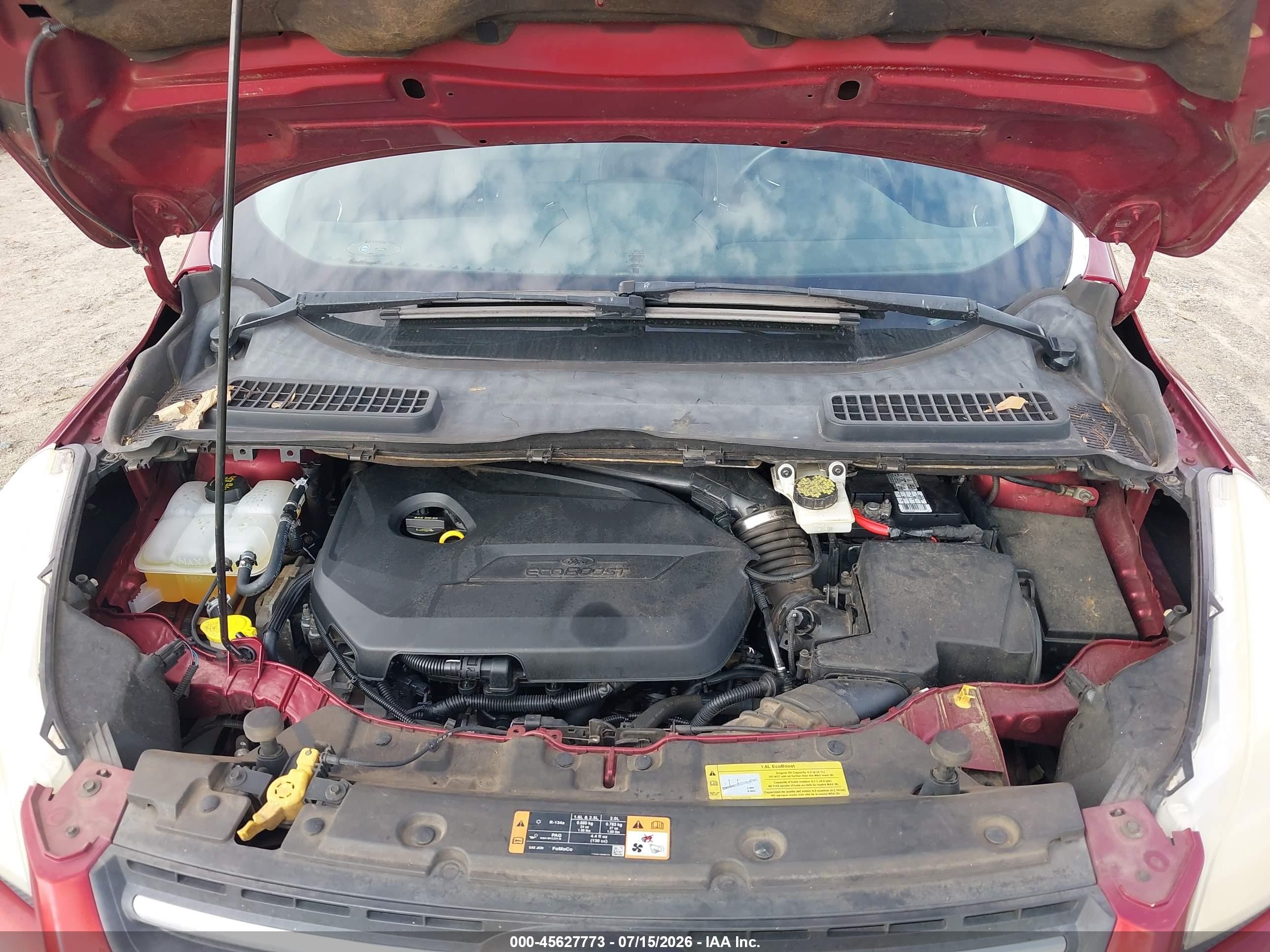 2014 Ford Escape Se Red vin: 1FMCU0GX5EUB55837