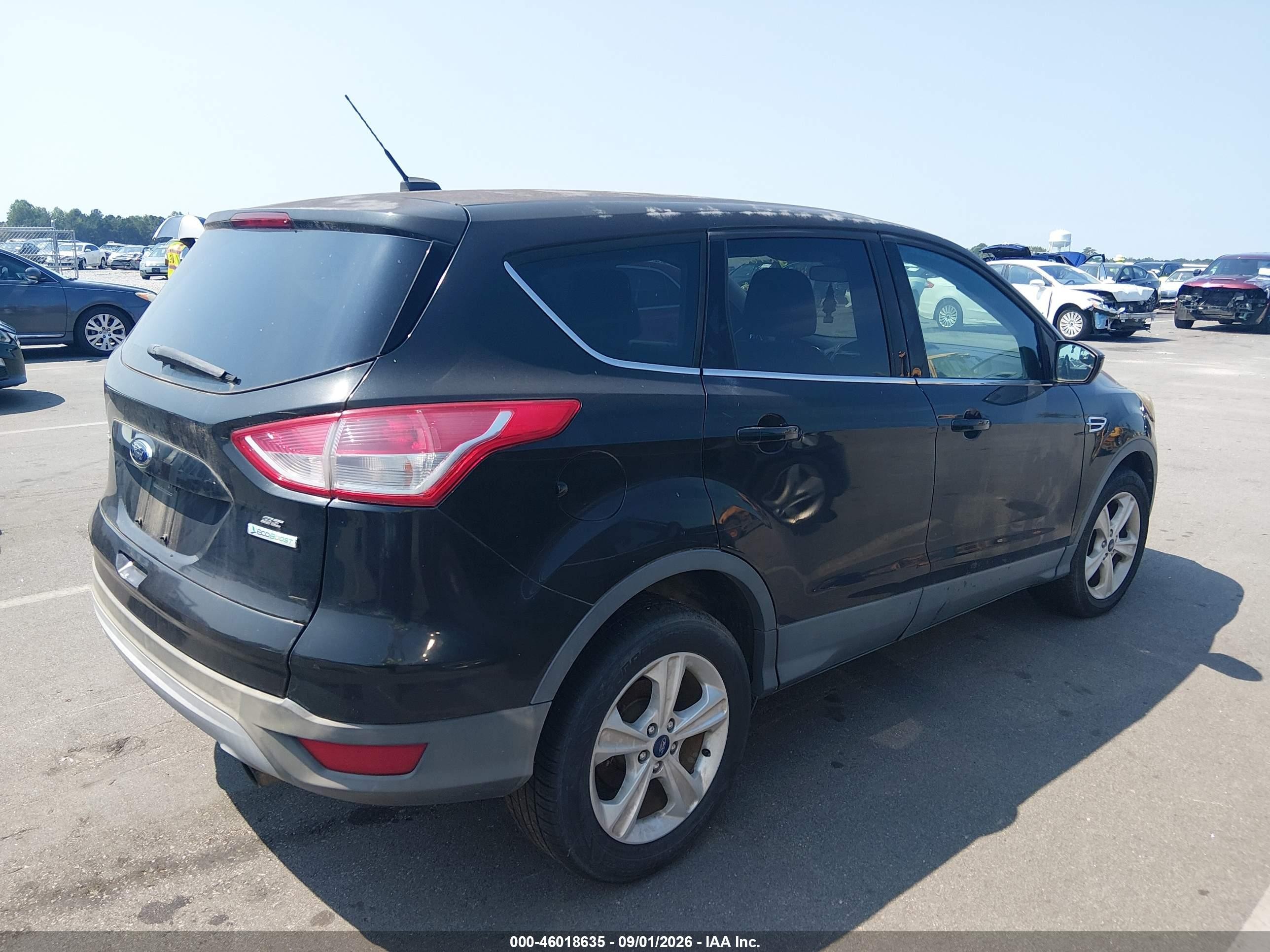 2014 Ford Escape Se Черный vin: 1FMCU0GX5EUB75991
