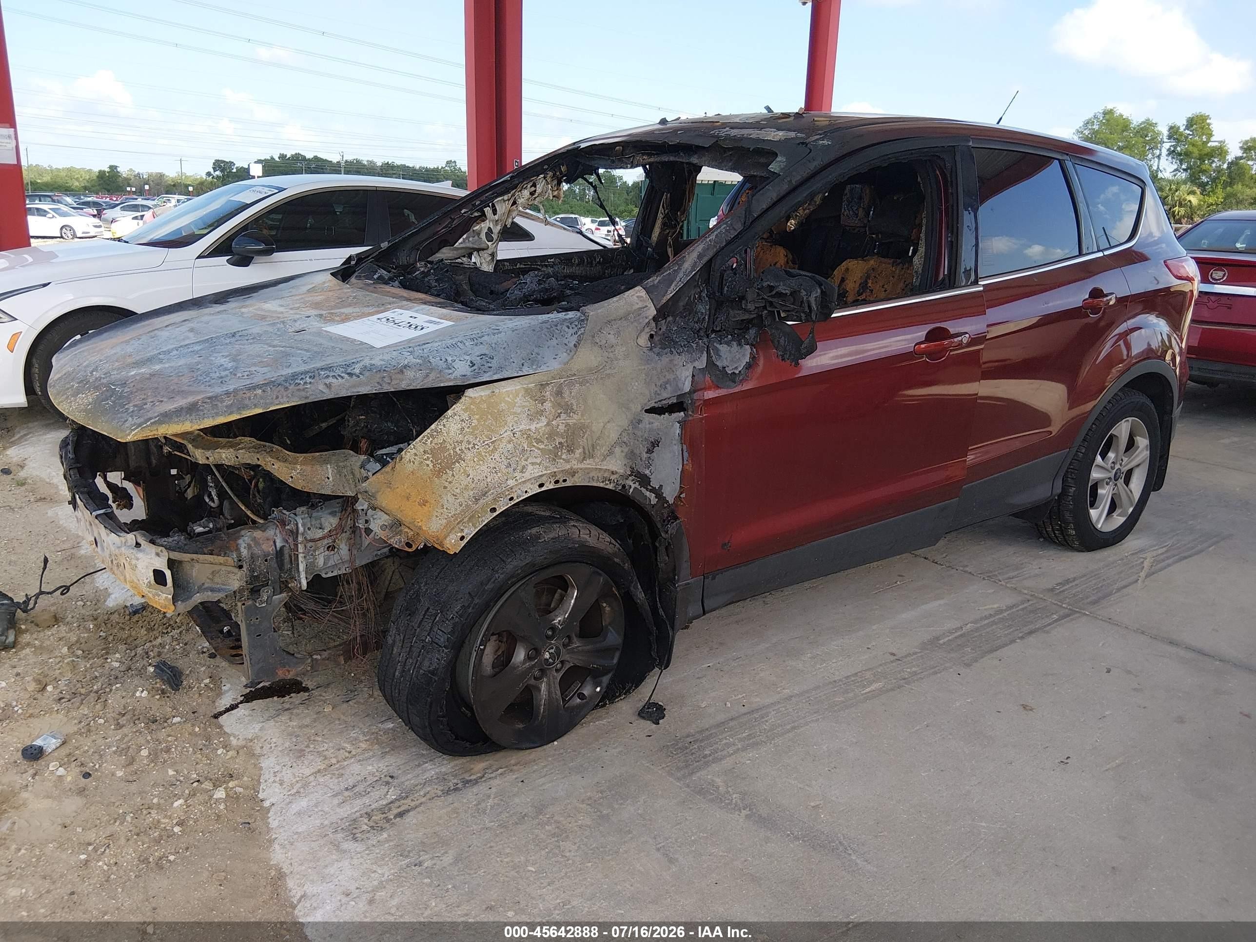 2014 Ford Escape Se Red vin: 1FMCU0GX5EUB77191