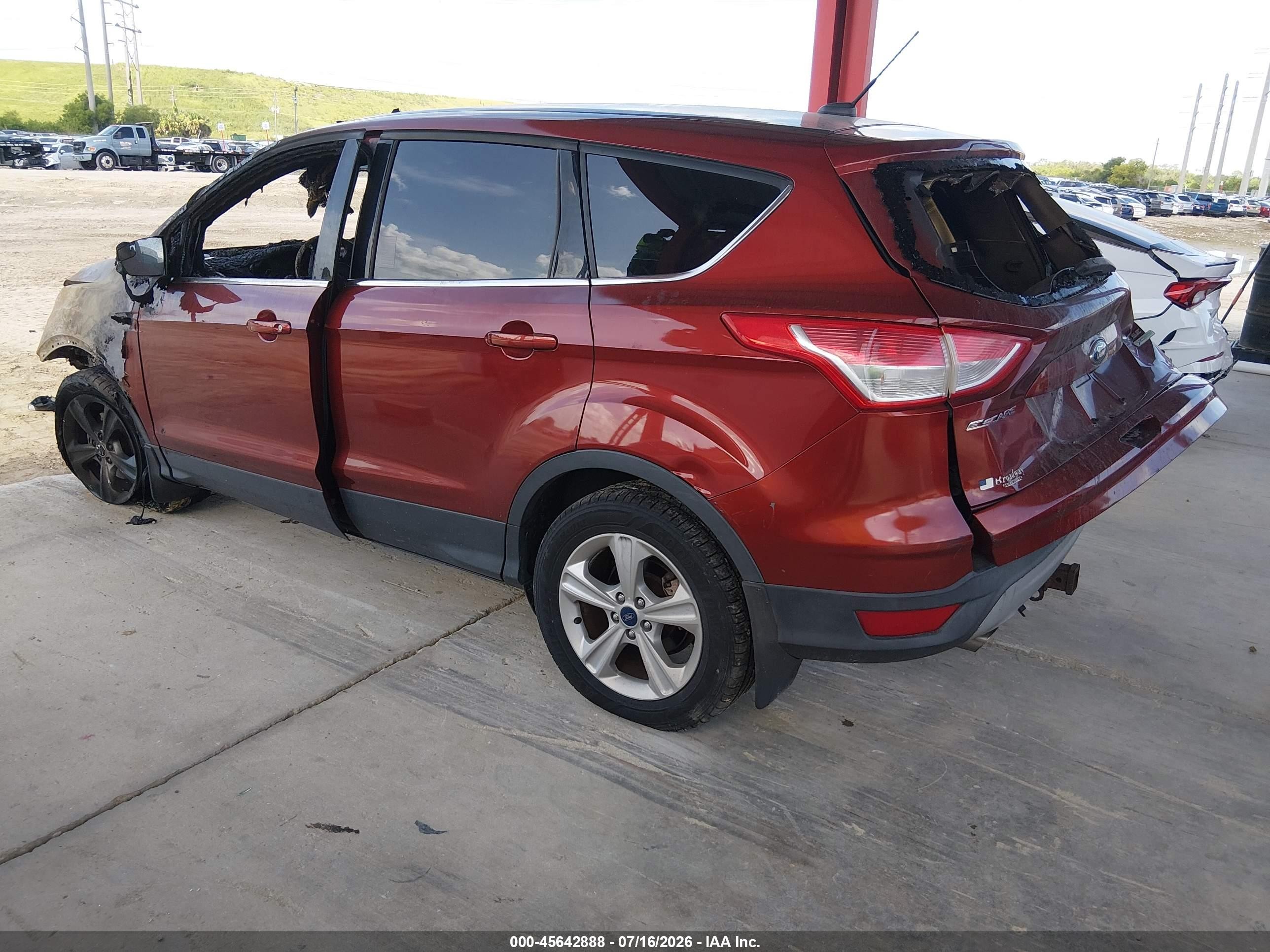 2014 Ford Escape Se Red vin: 1FMCU0GX5EUB77191