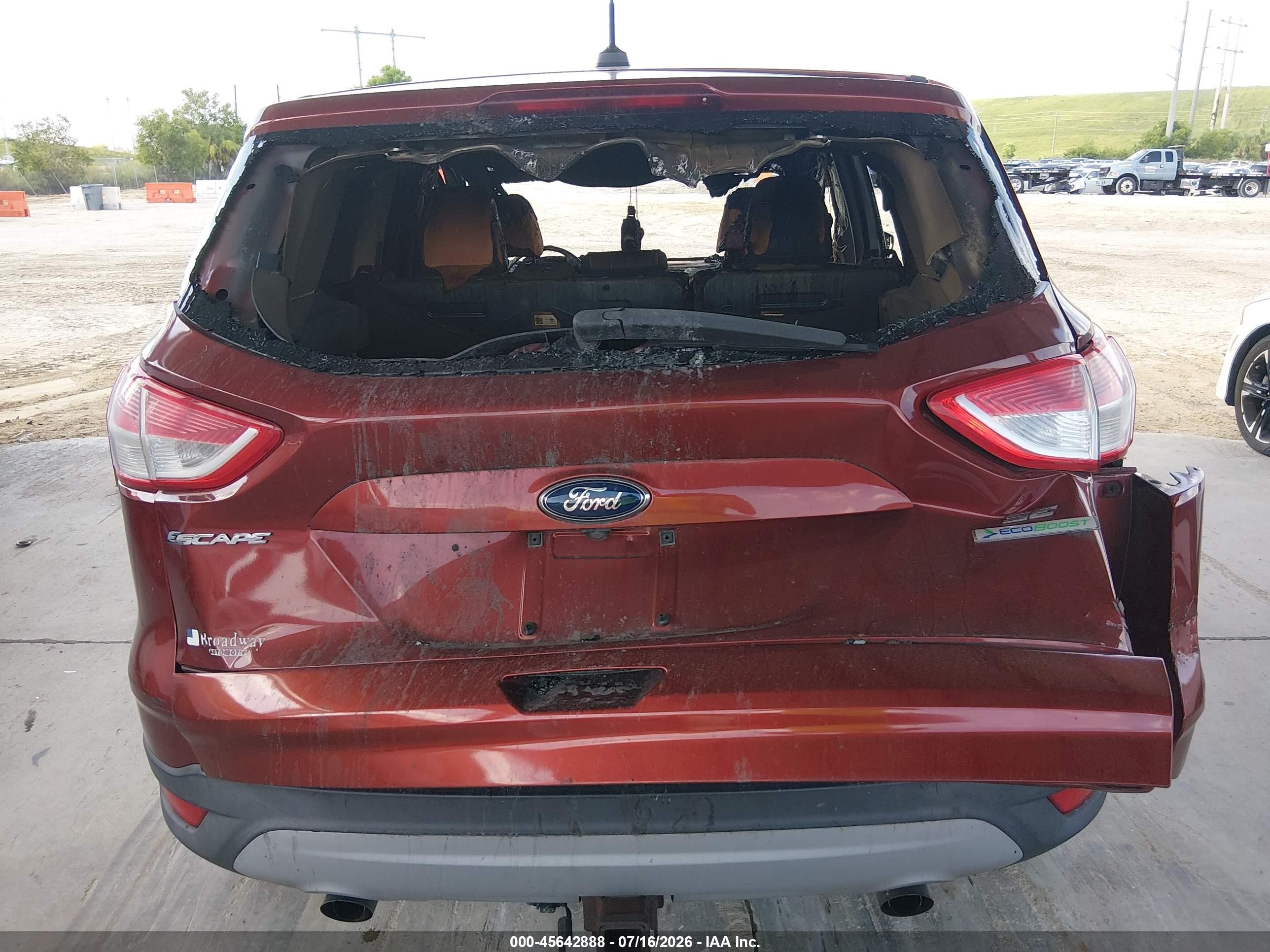 2014 Ford Escape Se Red vin: 1FMCU0GX5EUB77191