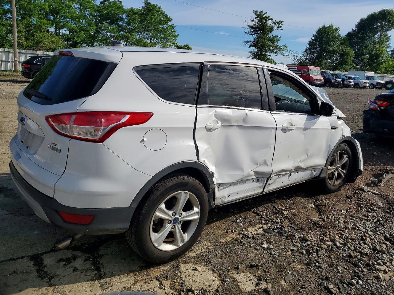 2014 Ford Escape Se White vin: 1FMCU0GX5EUC45960