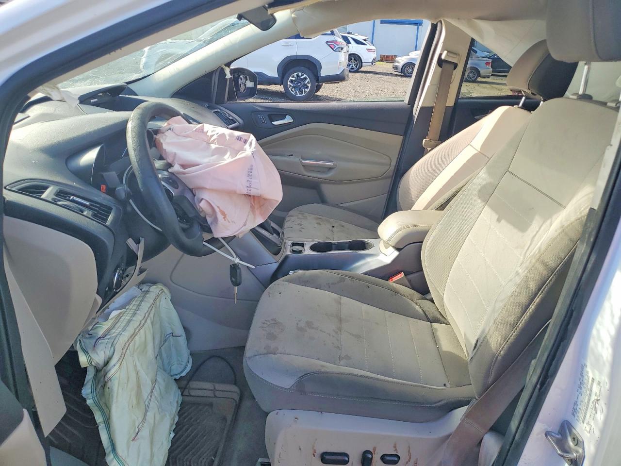 2014 Ford Escape Se White vin: 1FMCU0GX5EUC45960