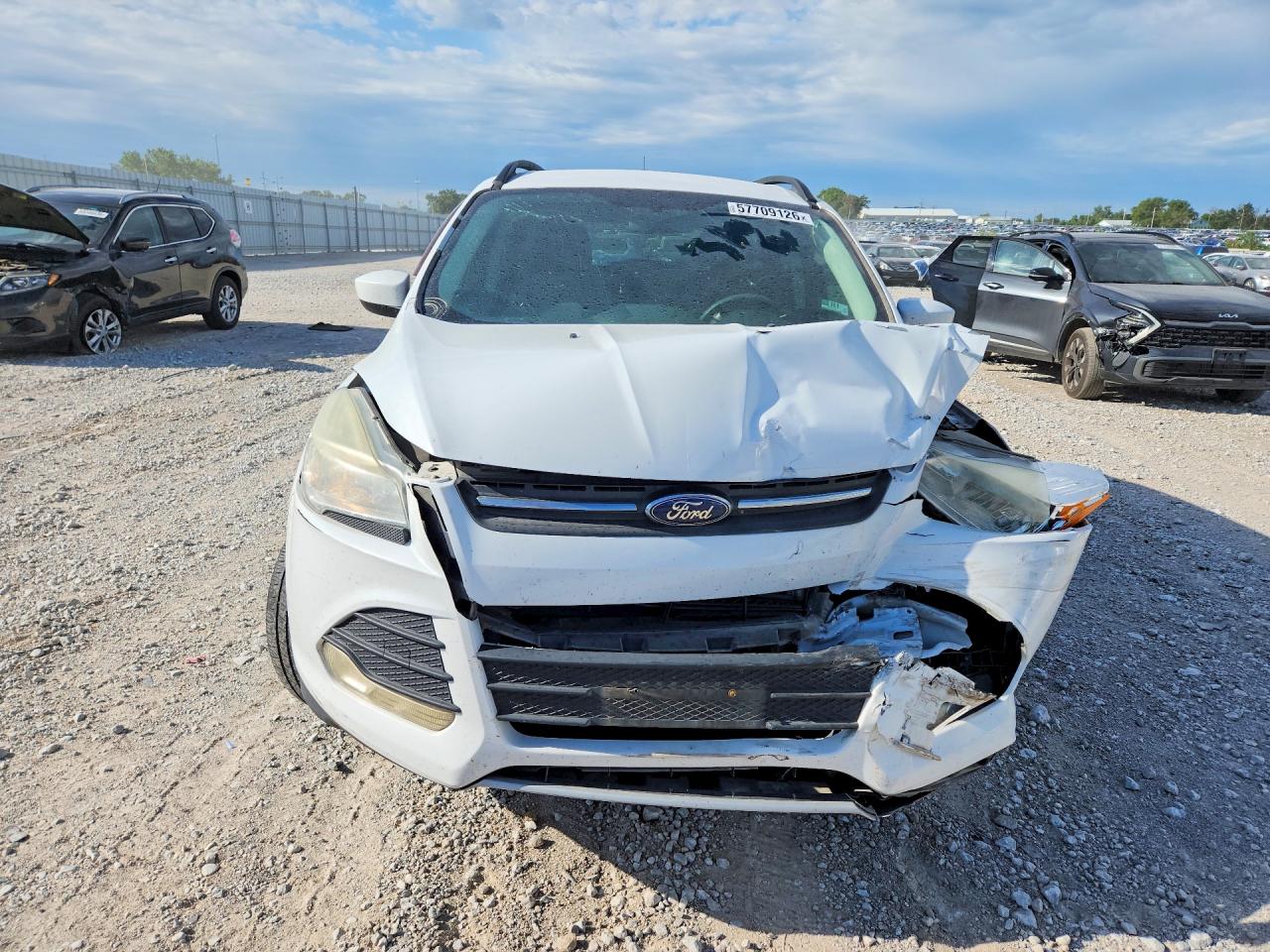 2014 Ford Escape Se White vin: 1FMCU0GX5EUC55369
